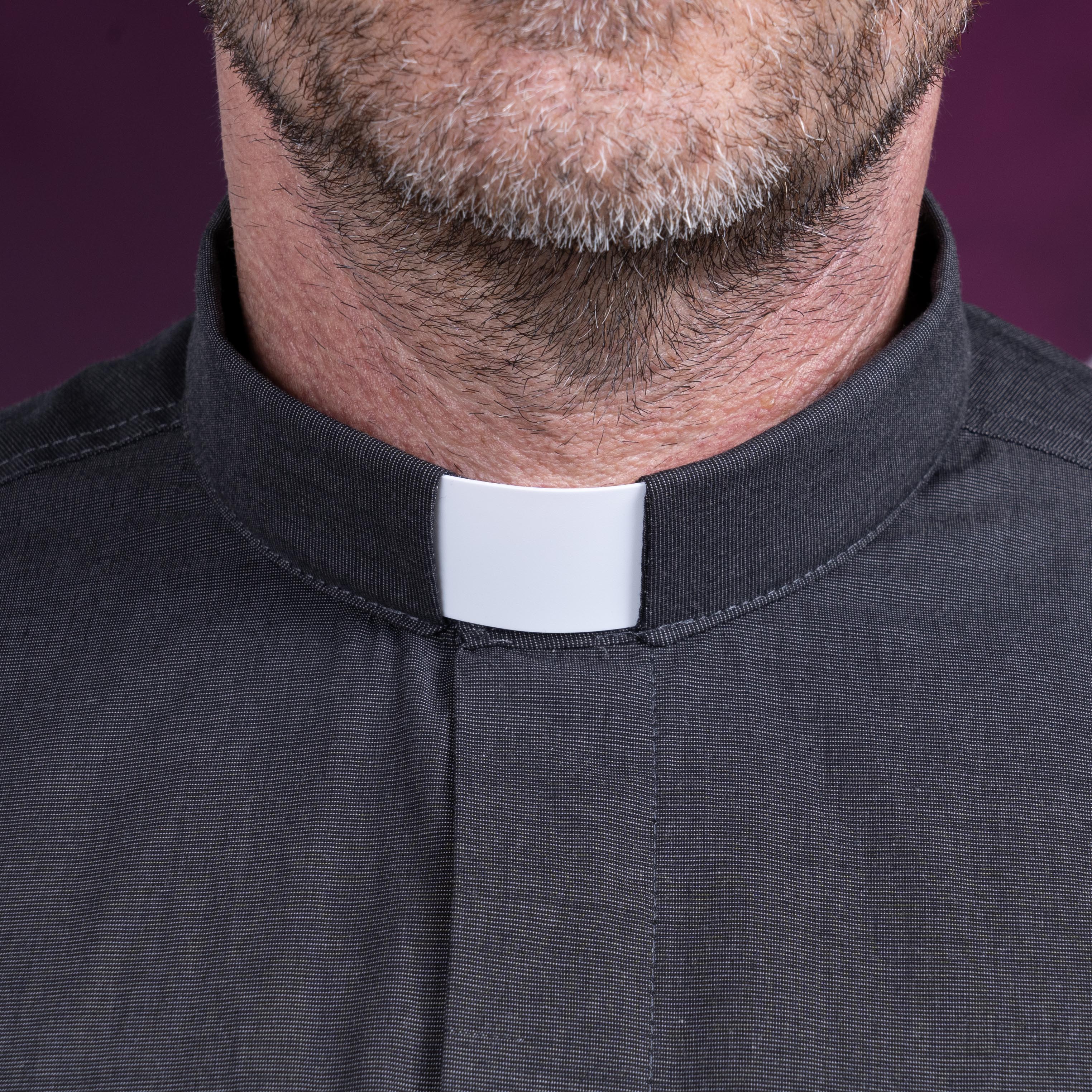 Camicia Sacerdotale Misto Cotone Manica Corta Diversi Colori