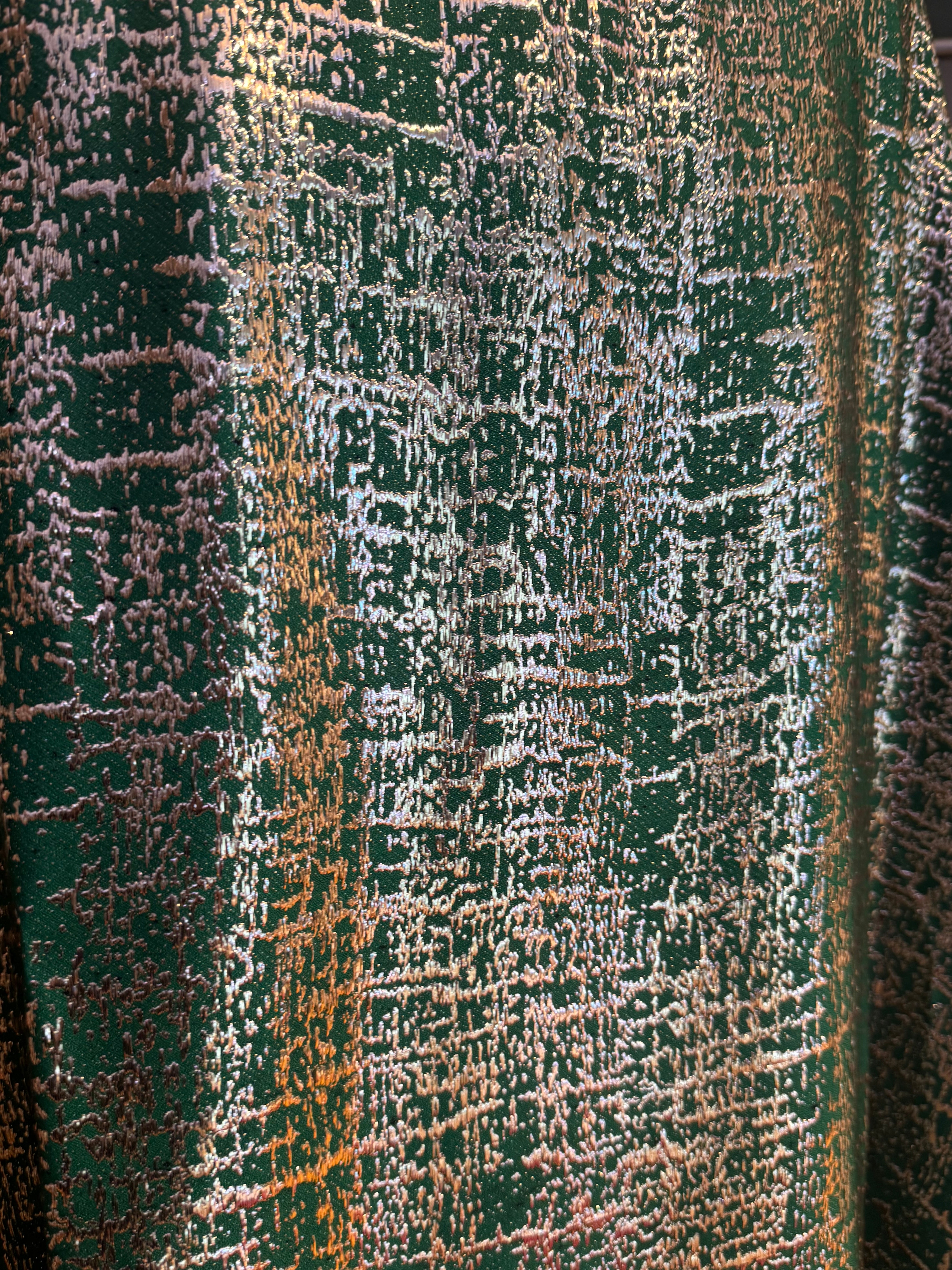Casula verde e lurex oro leggera