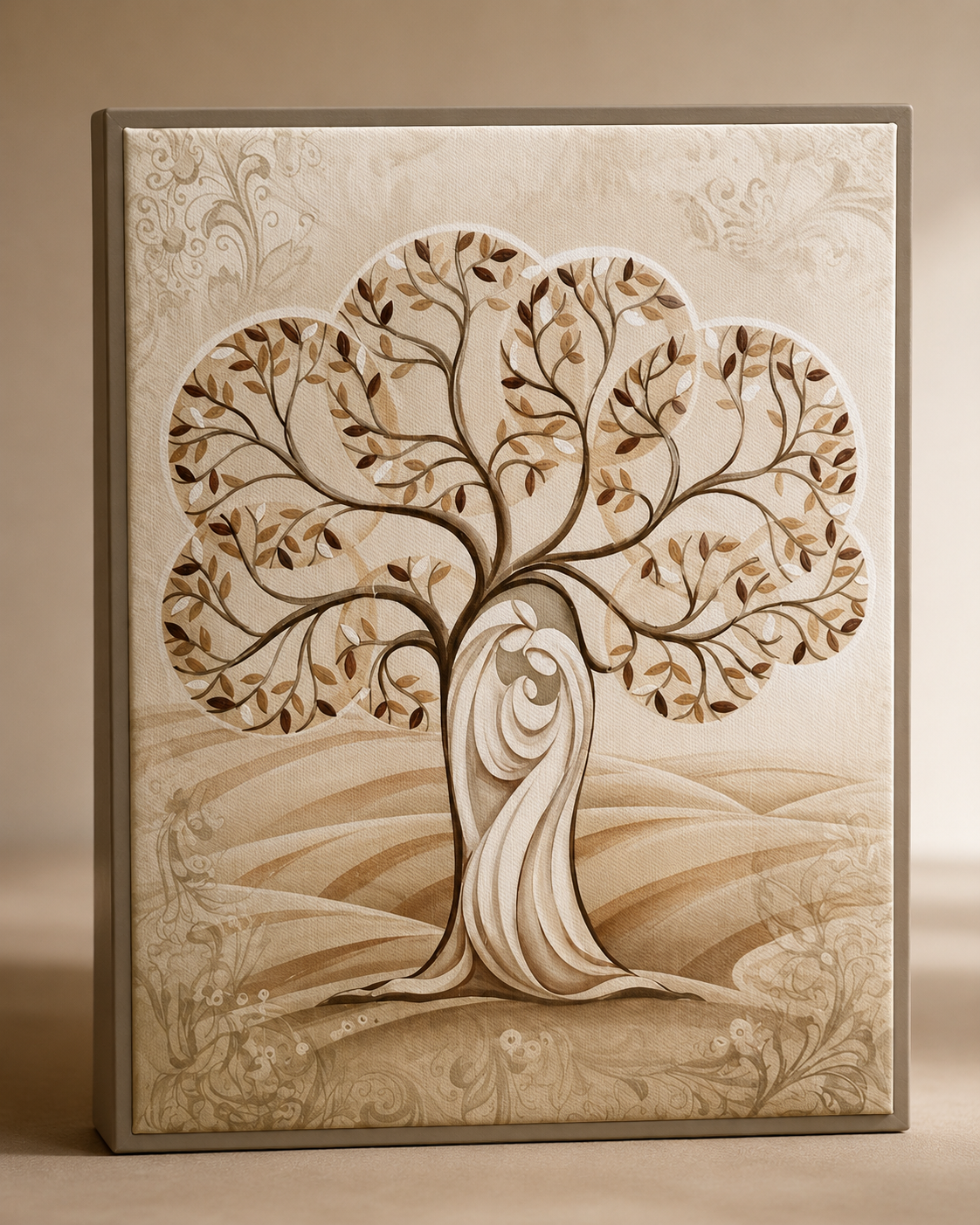 Quadro con sacra famiglia e albero della vita 18x24