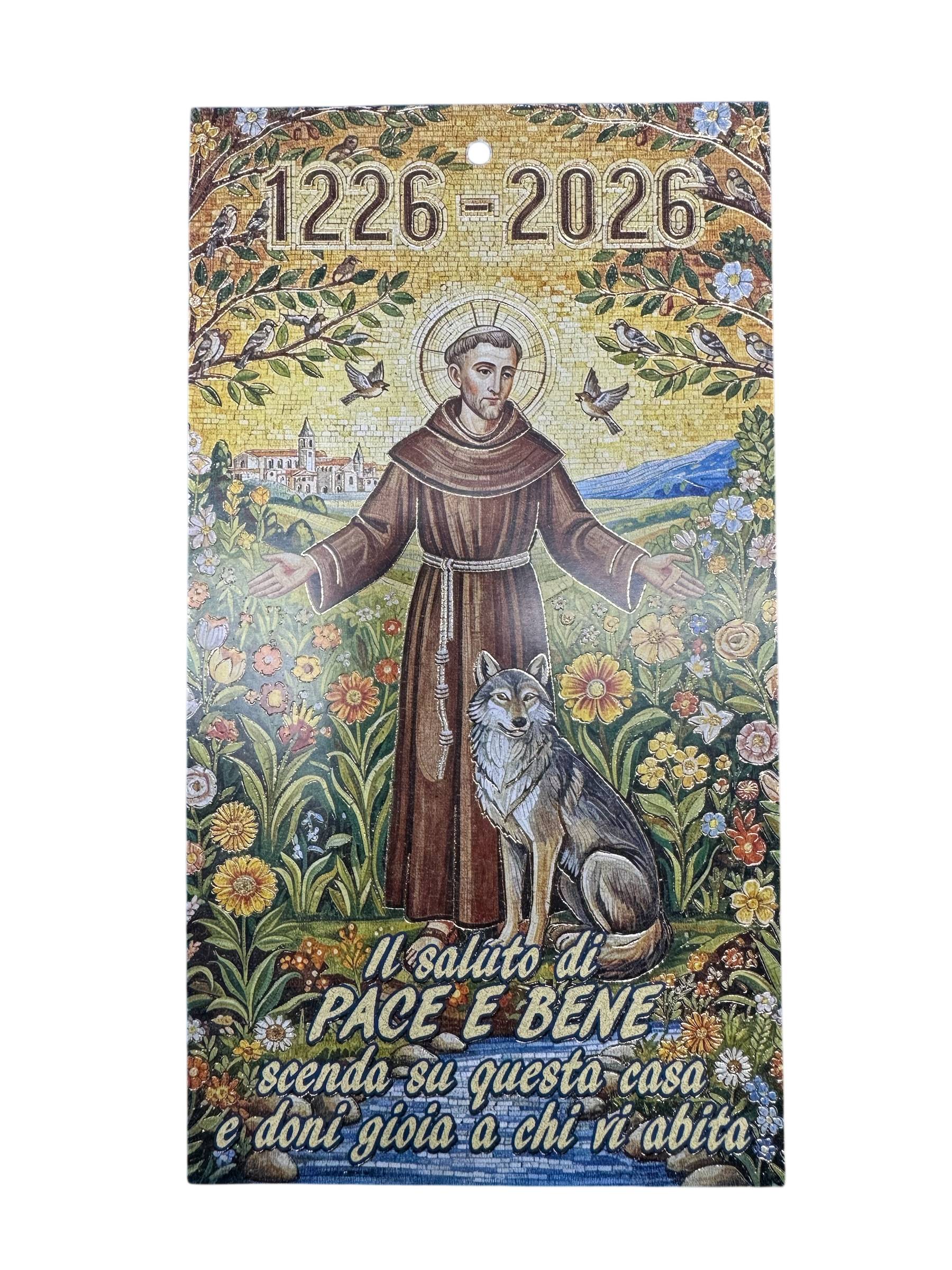 Cartoncino benedizione San Francesco d’ Assisi (1226-2026)