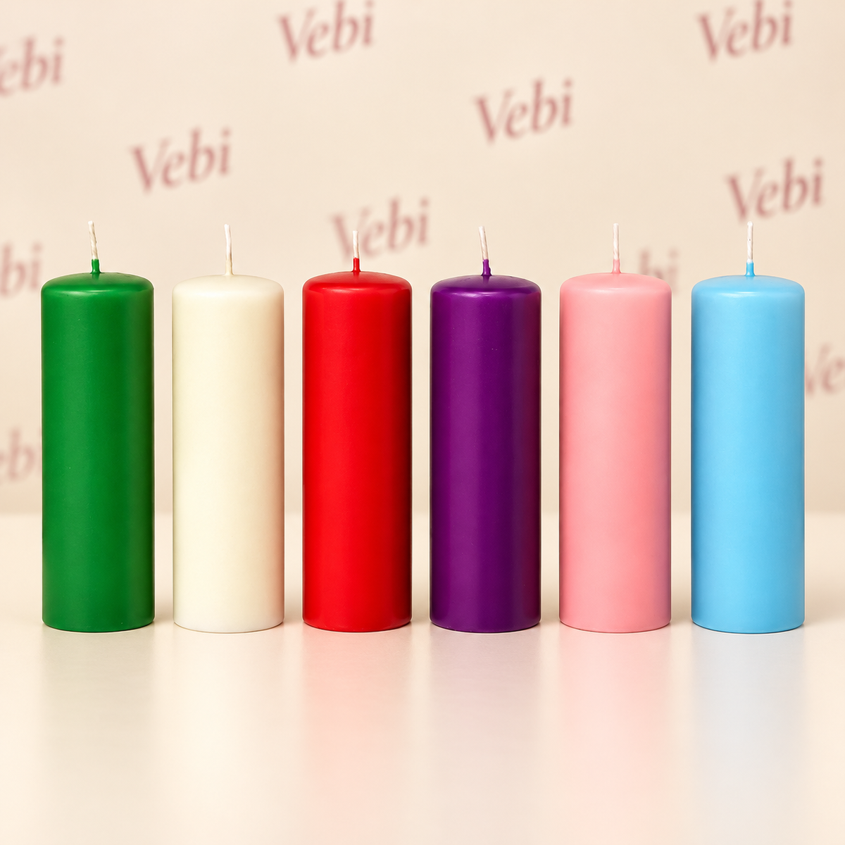 Candele da altare in cera colorata 6x20 (Scegliere il Colore Desiderato)