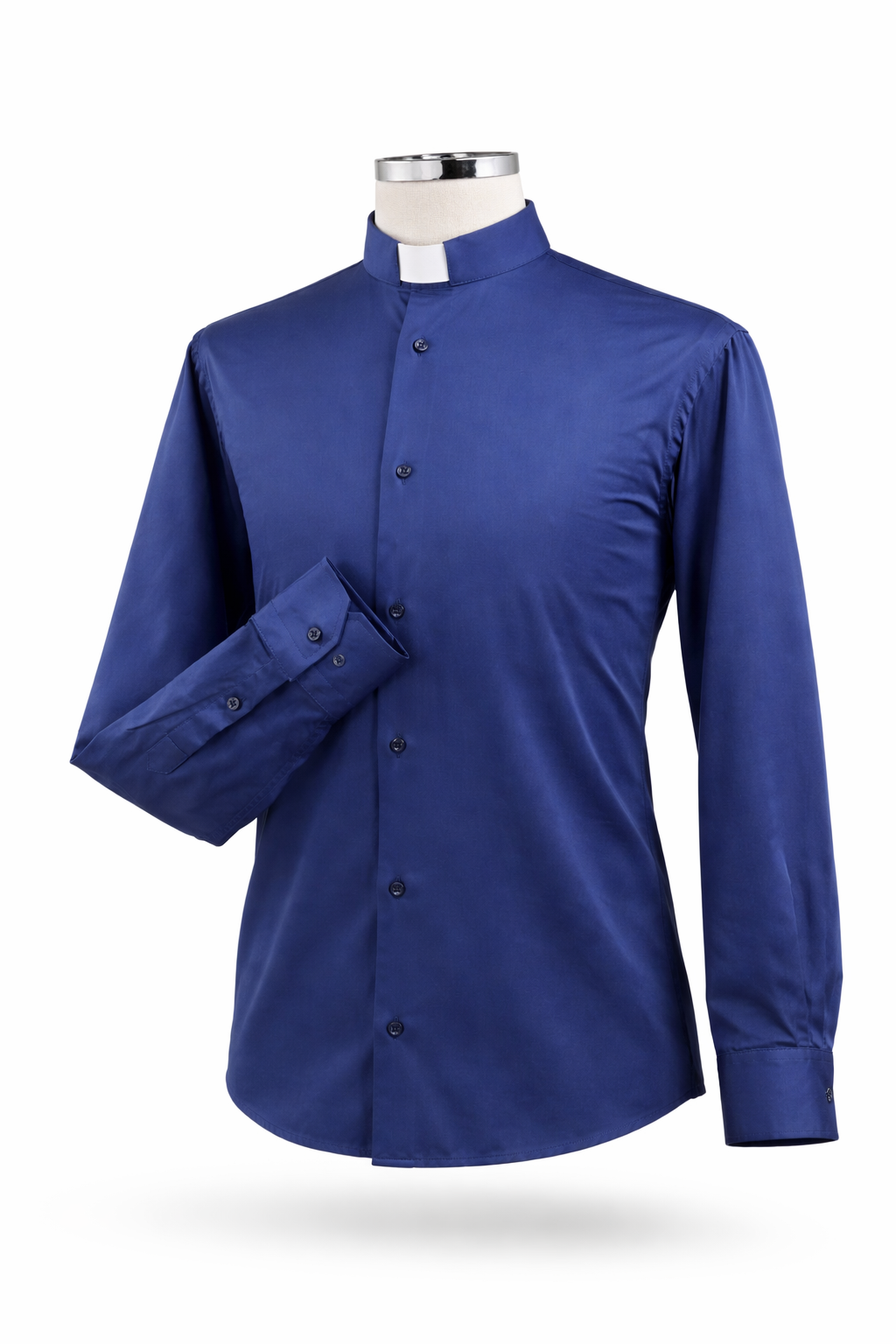 Camicia clergyman in satin di cotone 100%