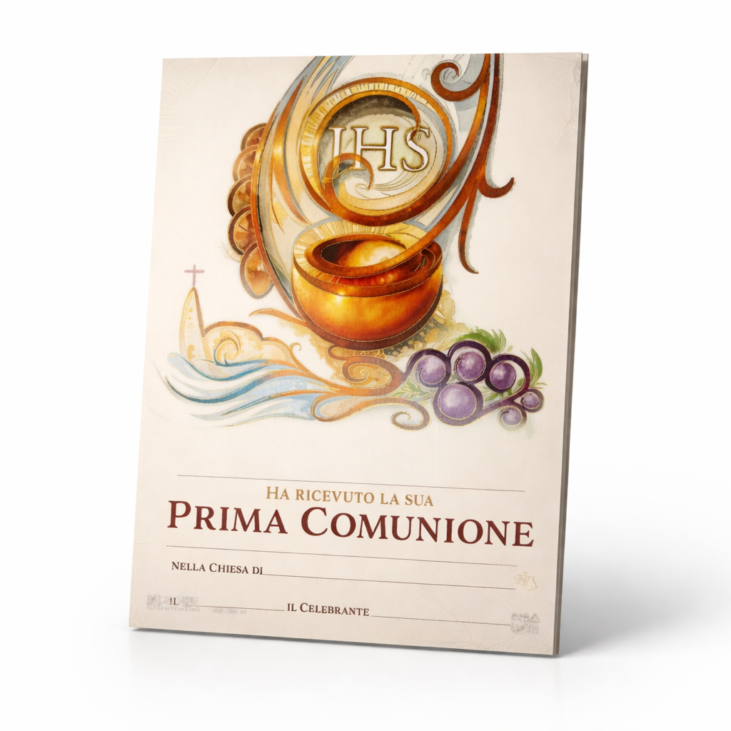 Pergamena ricordo Prima Comunione