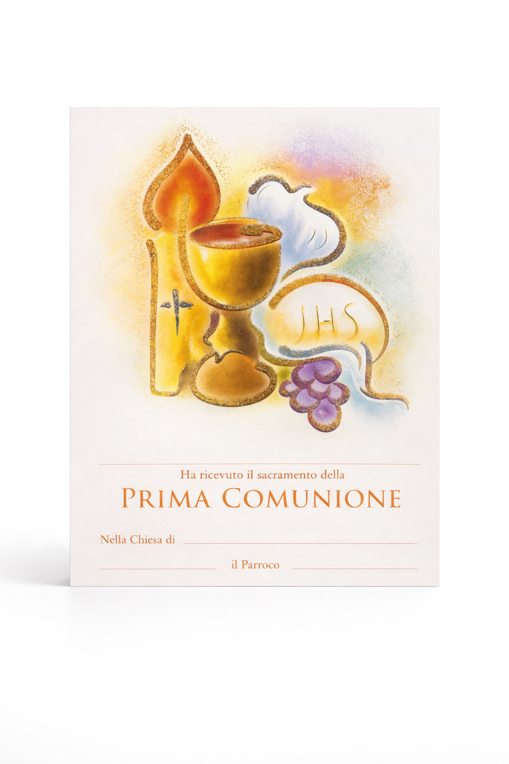 Pergamena ricordo Prima Comunione
