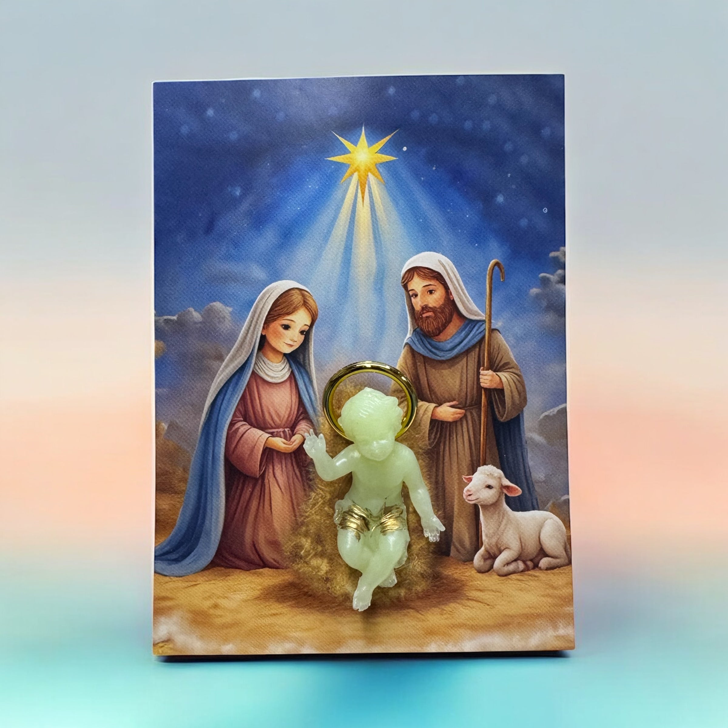 Cartoncino Natività con Gesù Bambino
