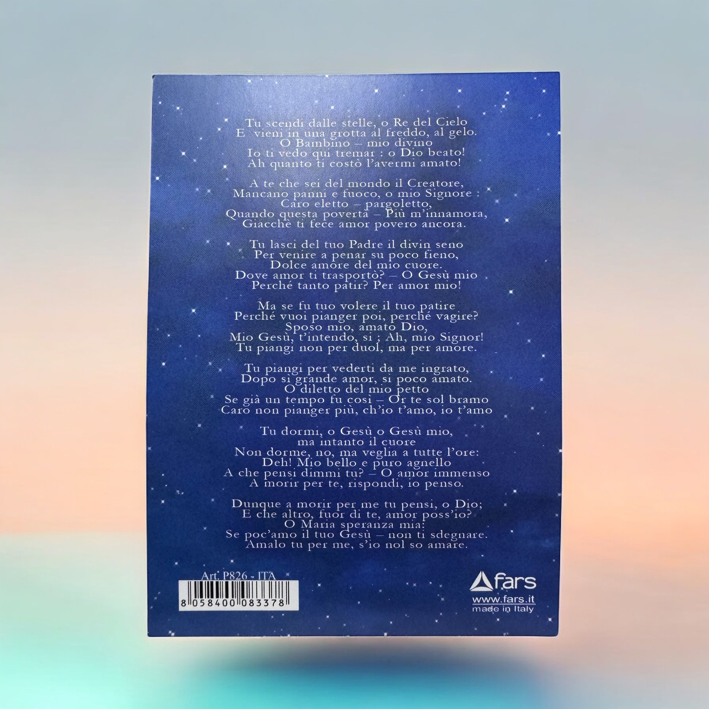 Cartoncino Natività con Gesù Bambino