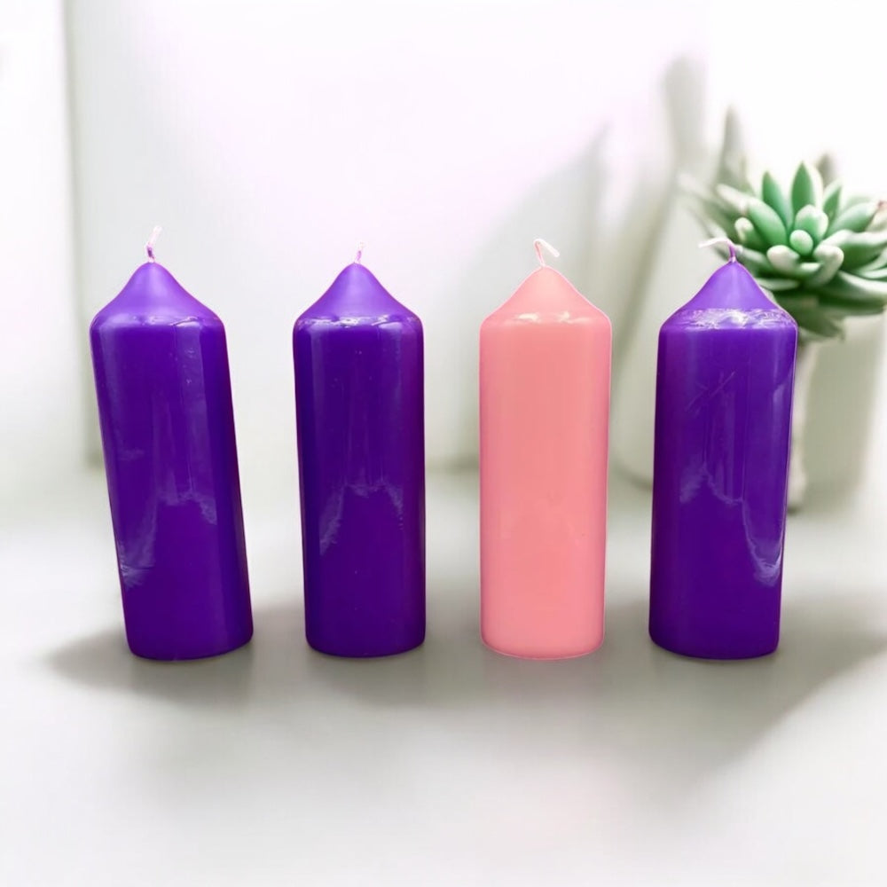 Kit Candele Avvento Opache 7x20 cm