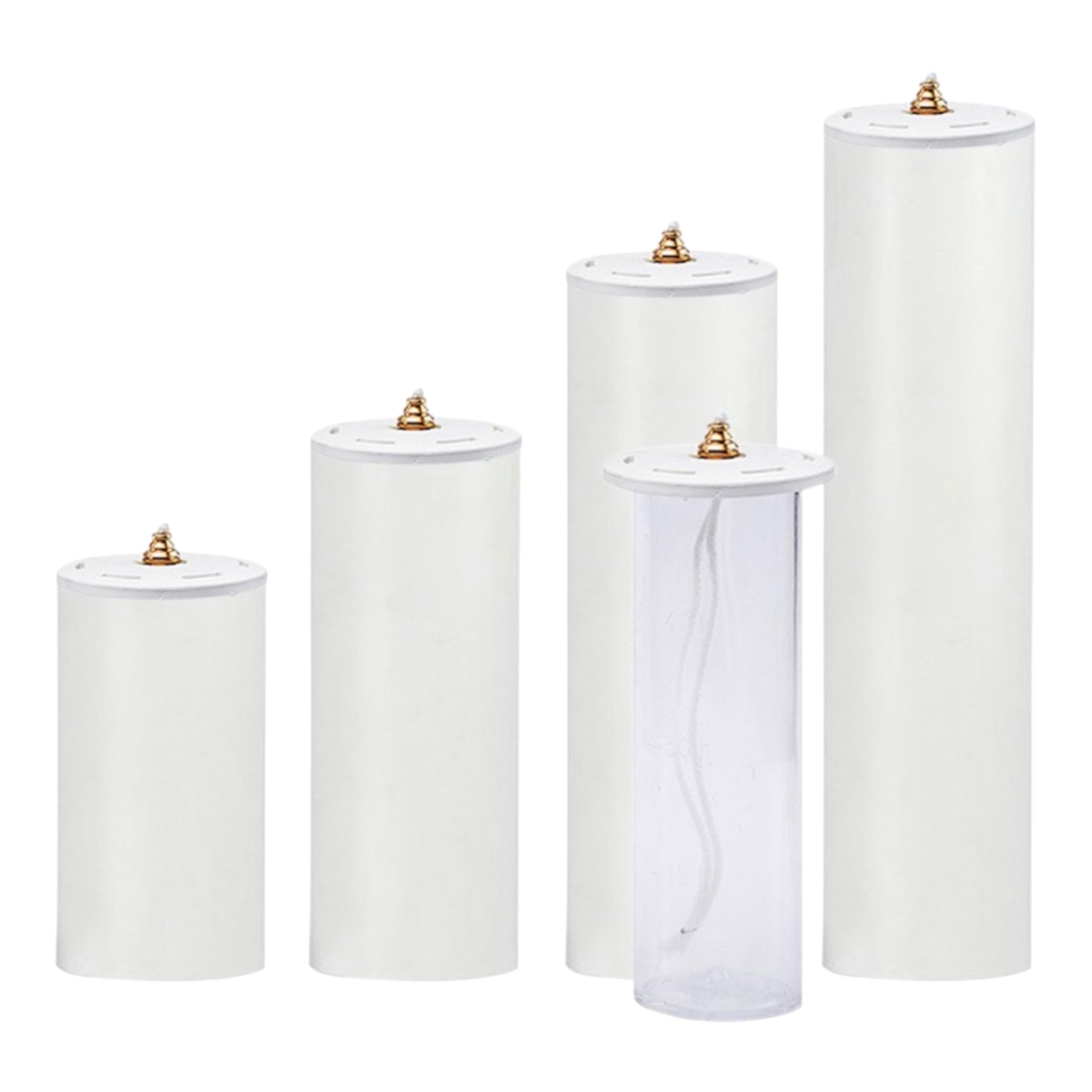 Finte candele complete di cartuccia diametro 8 cm.