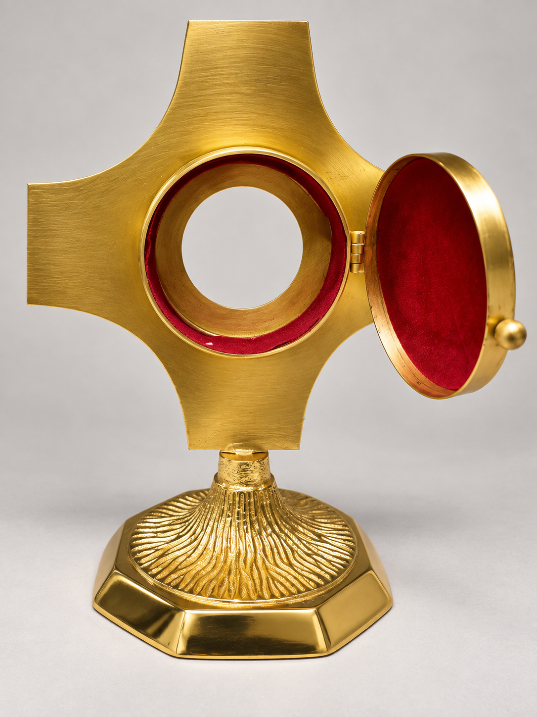 Reliquiario in ottone dorato 18 cm