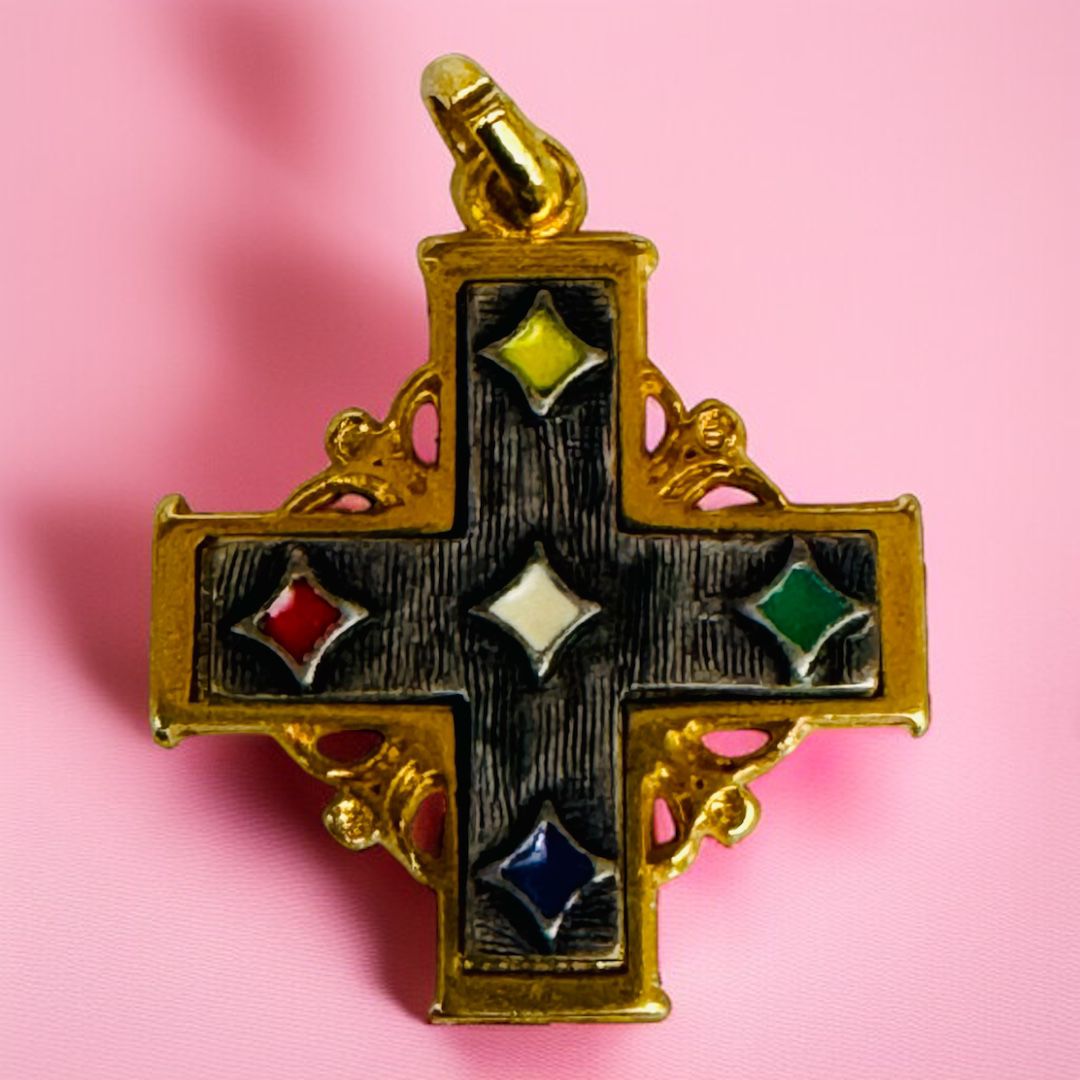 Ciondolo Croce Quadrata in Metallo 3x3 cm