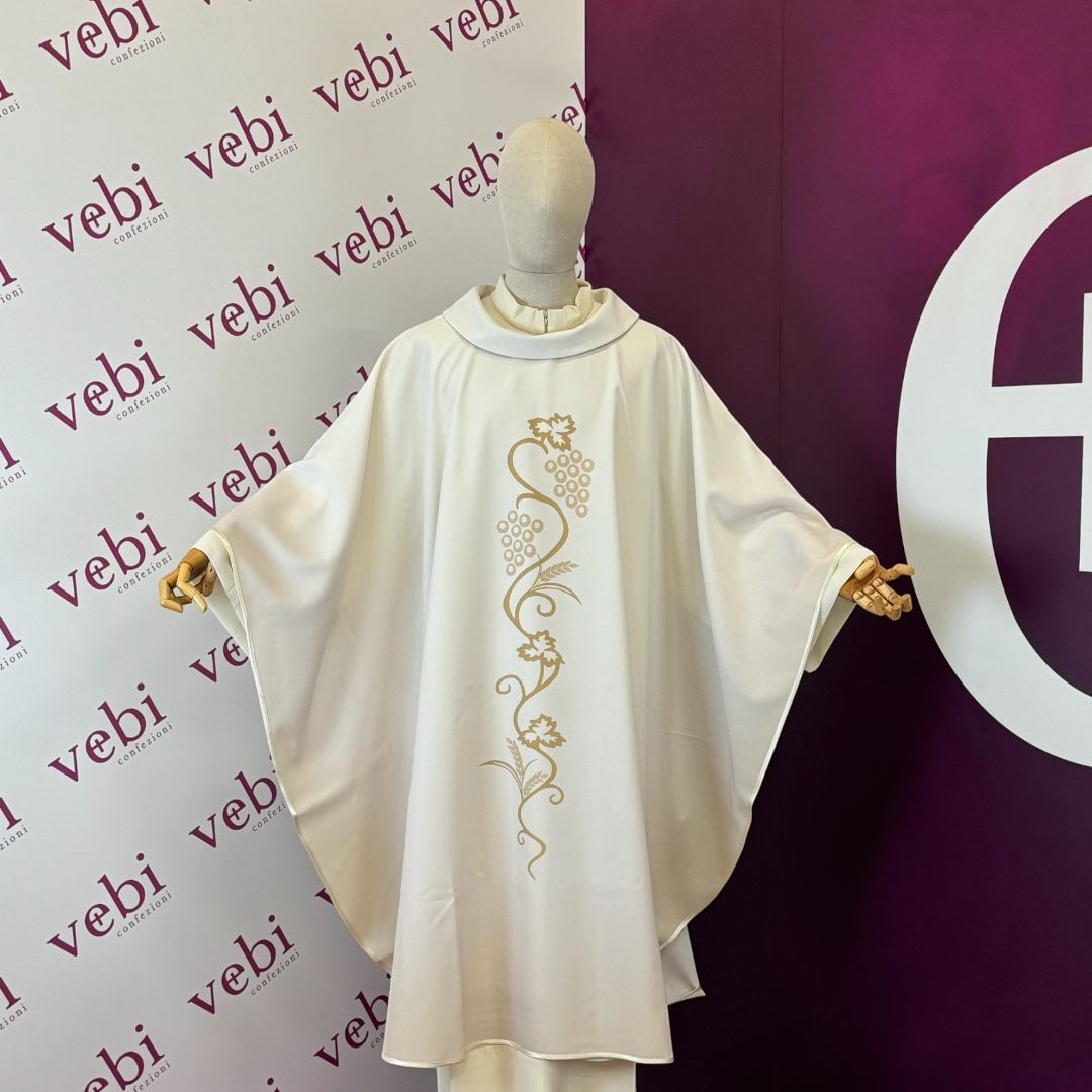 Casula Stampa Vite e Uva con Sfumatura (Colori Liturgici disponibili)