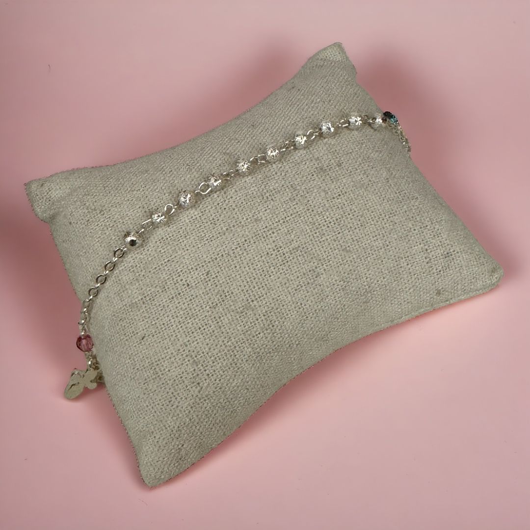 Bracciale Decina in Argento e Swarovski Rosa
