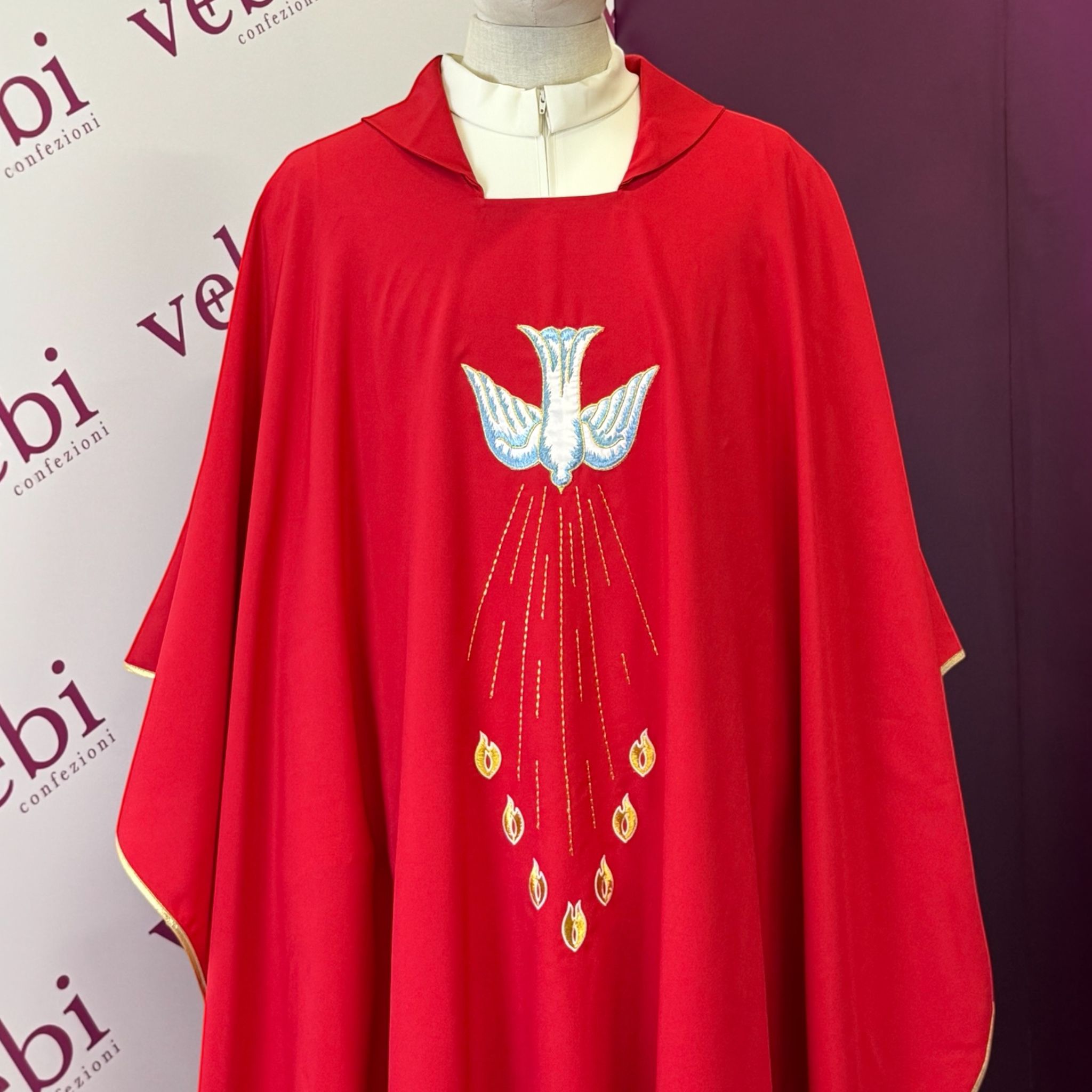 Casula Liturgica Spirito Santo (Colori Rosso e Bianco Disponibili)