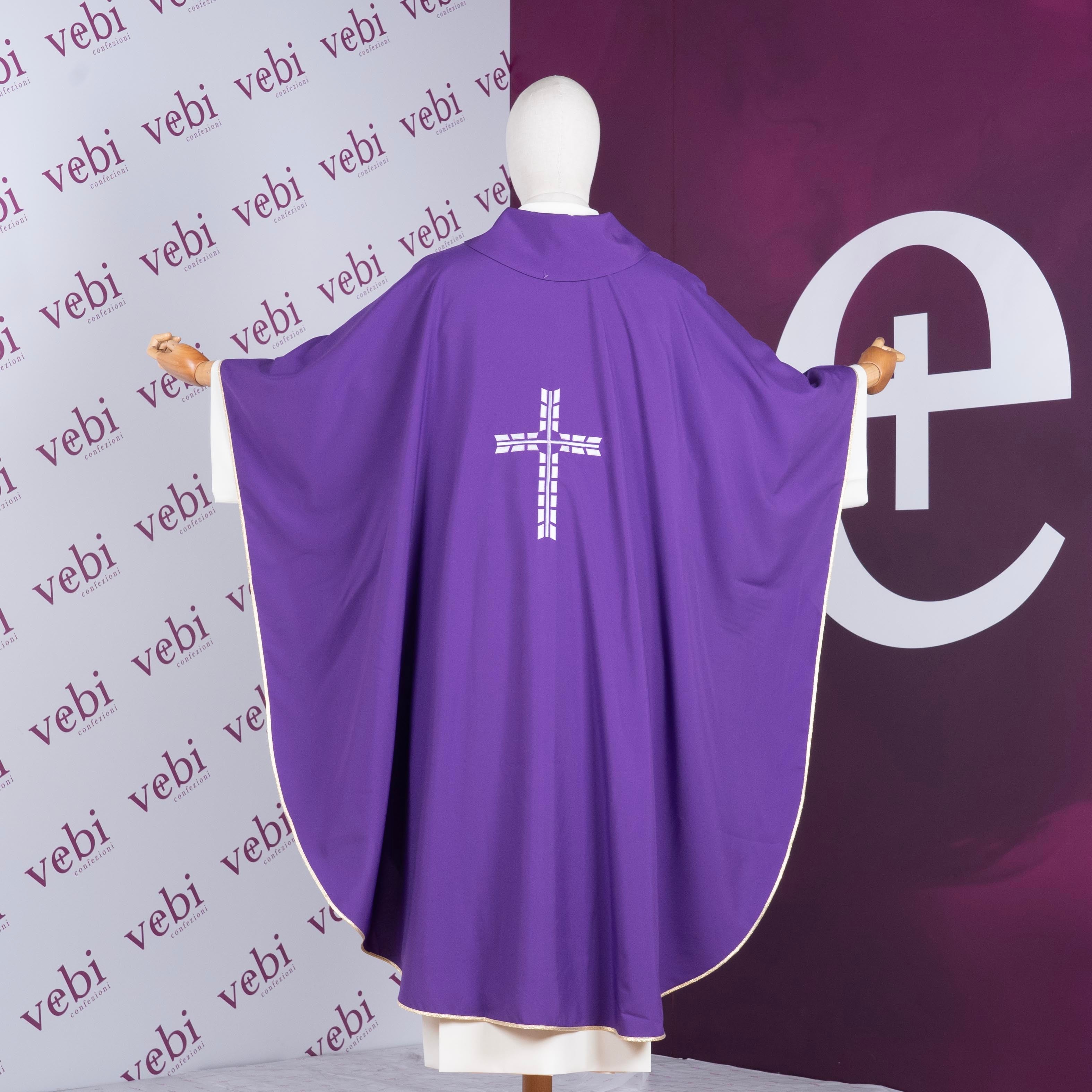 Casula Sacerdotale in Tessuto Leggero Croce Spezzata + Kit Avvento Omaggio