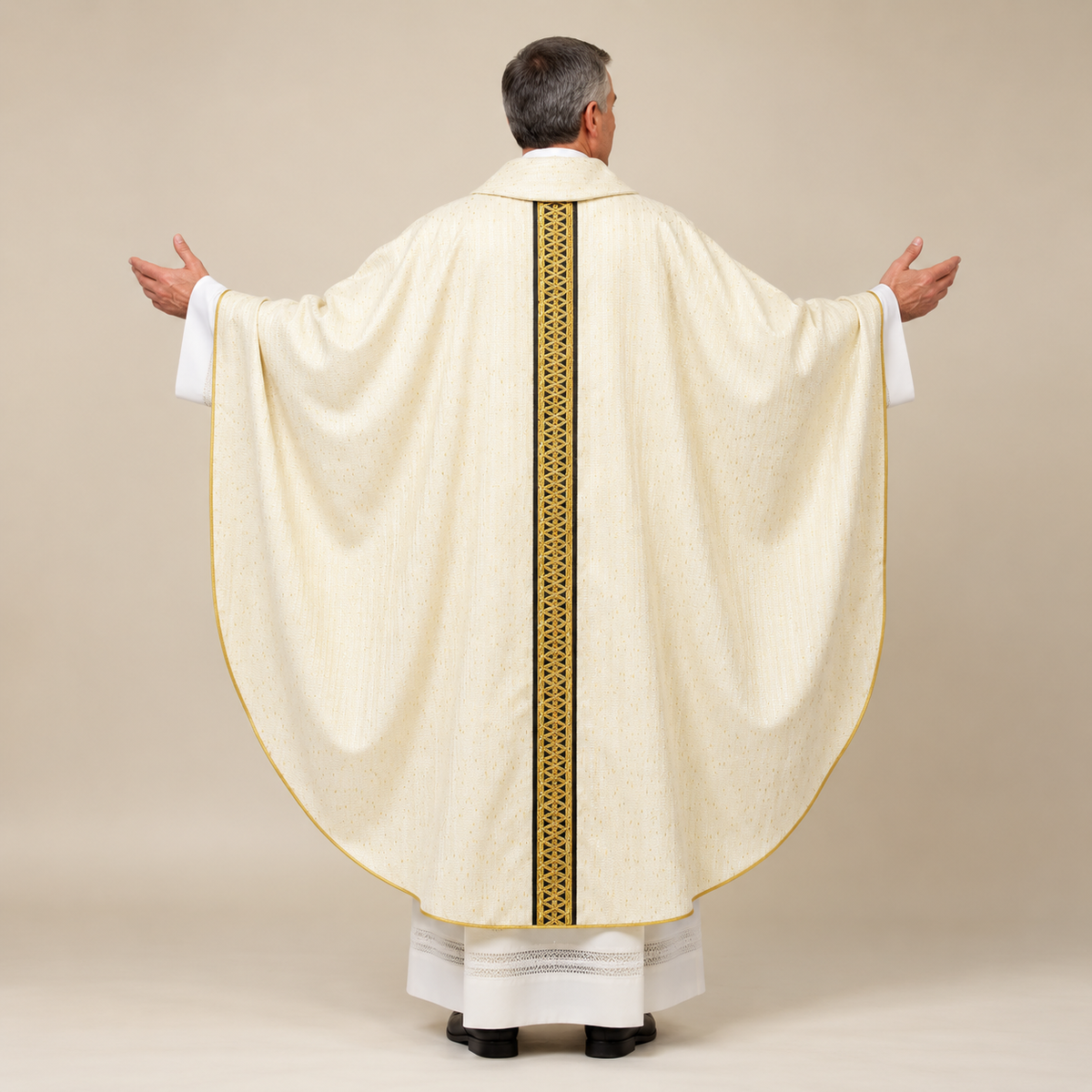Casula Pura Lana con Stolone Tema (Colori Liturgici Disponibili)