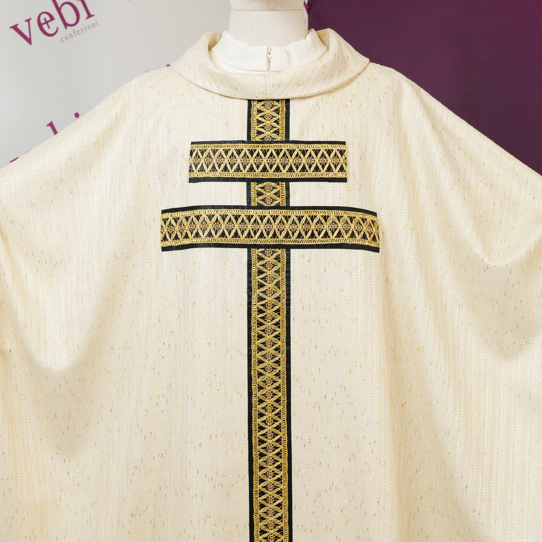Casula Pura Lana con Stolone Tema (Colori Liturgici Disponibili)
