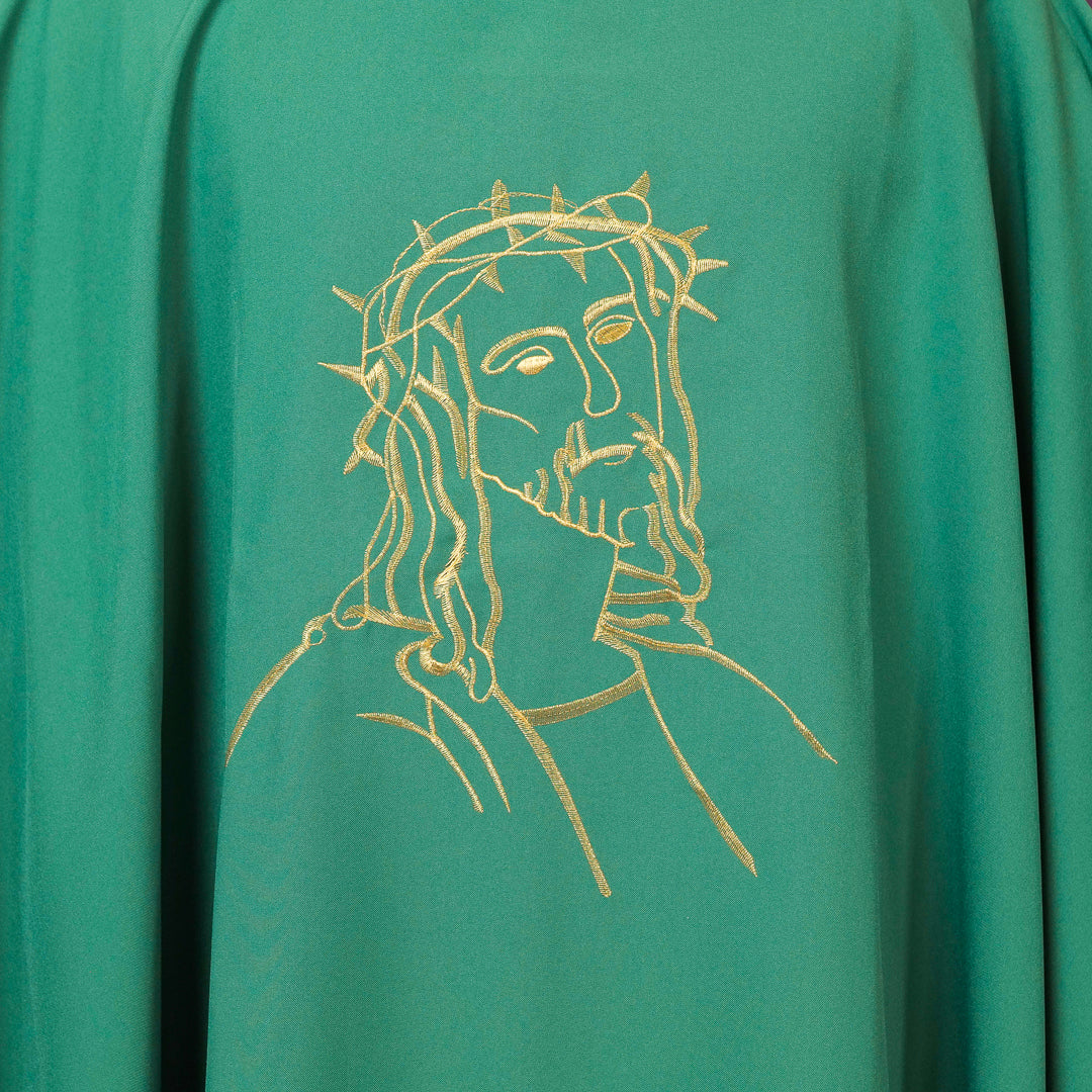 Casula Volto di Cristo con Corona di Spine (Colori Liturgici e Rosa Disponibili)