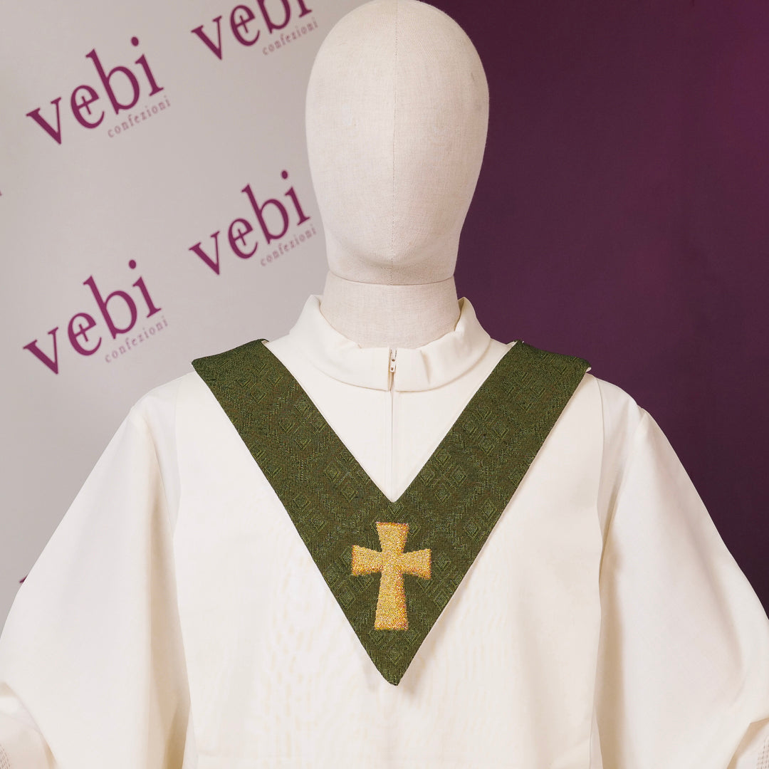 Scapolare in Misto Cotone Croce per Ministri Straordinari o Accoliti (Colori Disponibili)