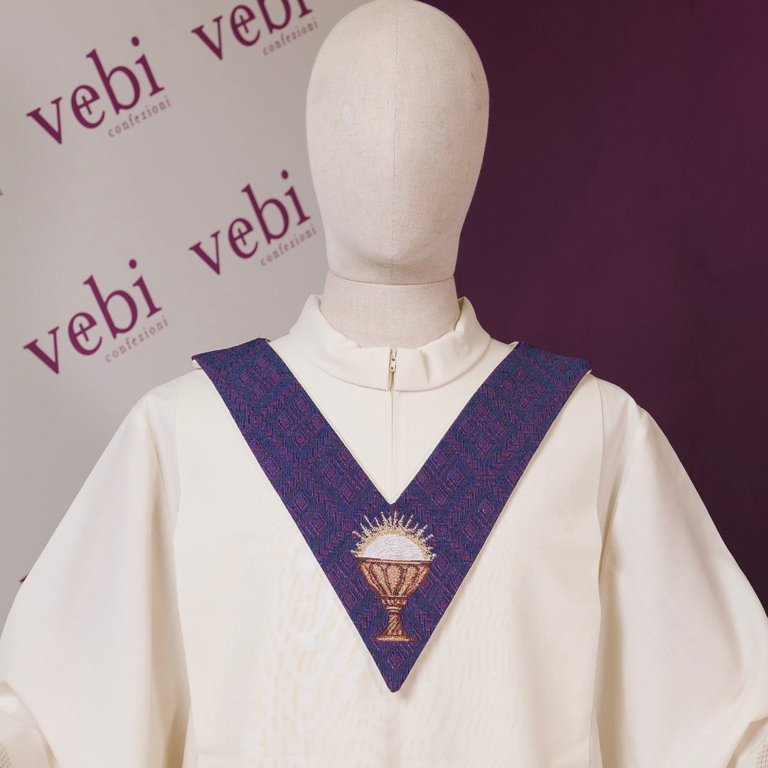 Scapolari in misto cotone Calice per ministri straordinari o accoliti (Colori Liturgici Disponibili)