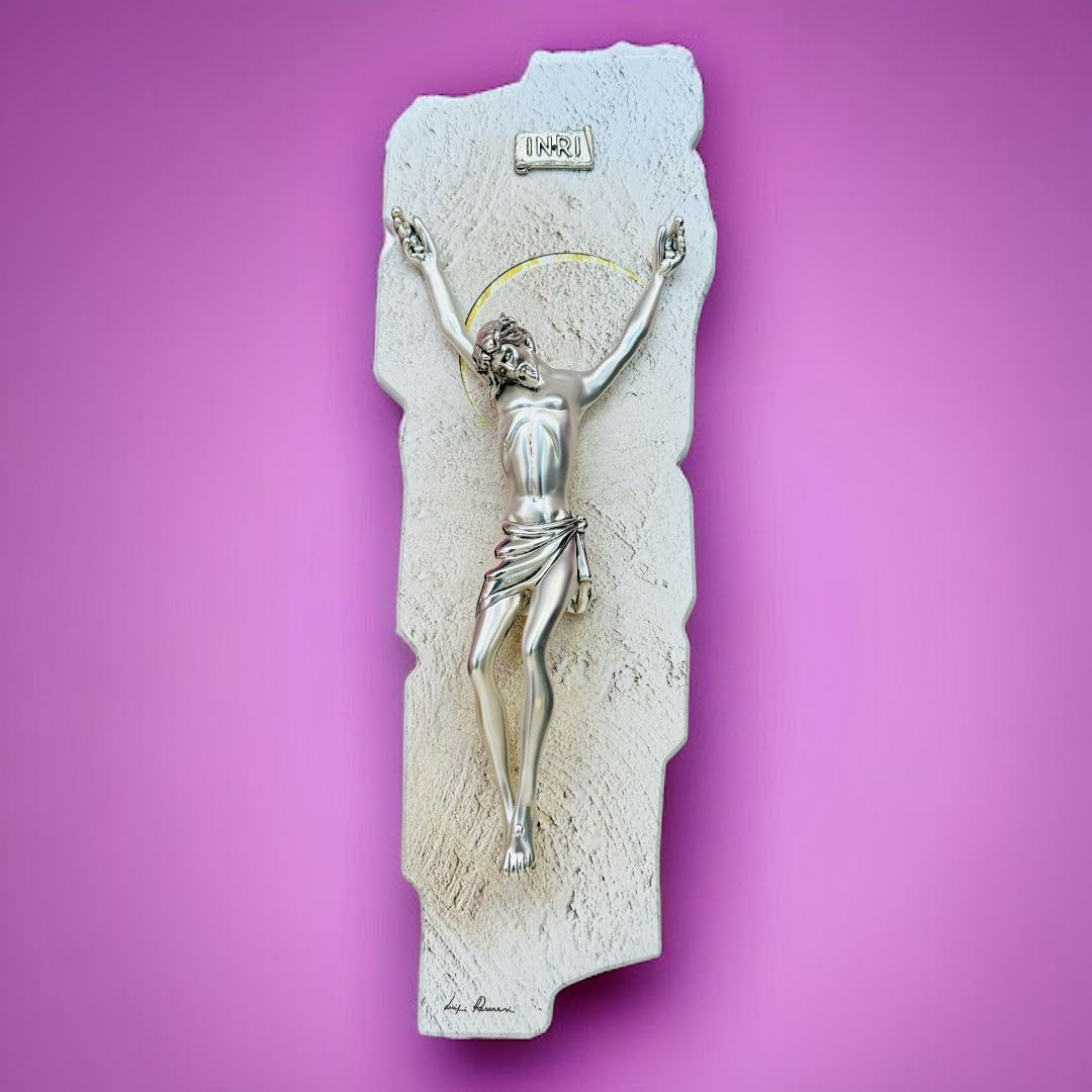 Cristo in Peltro h. 23 cm