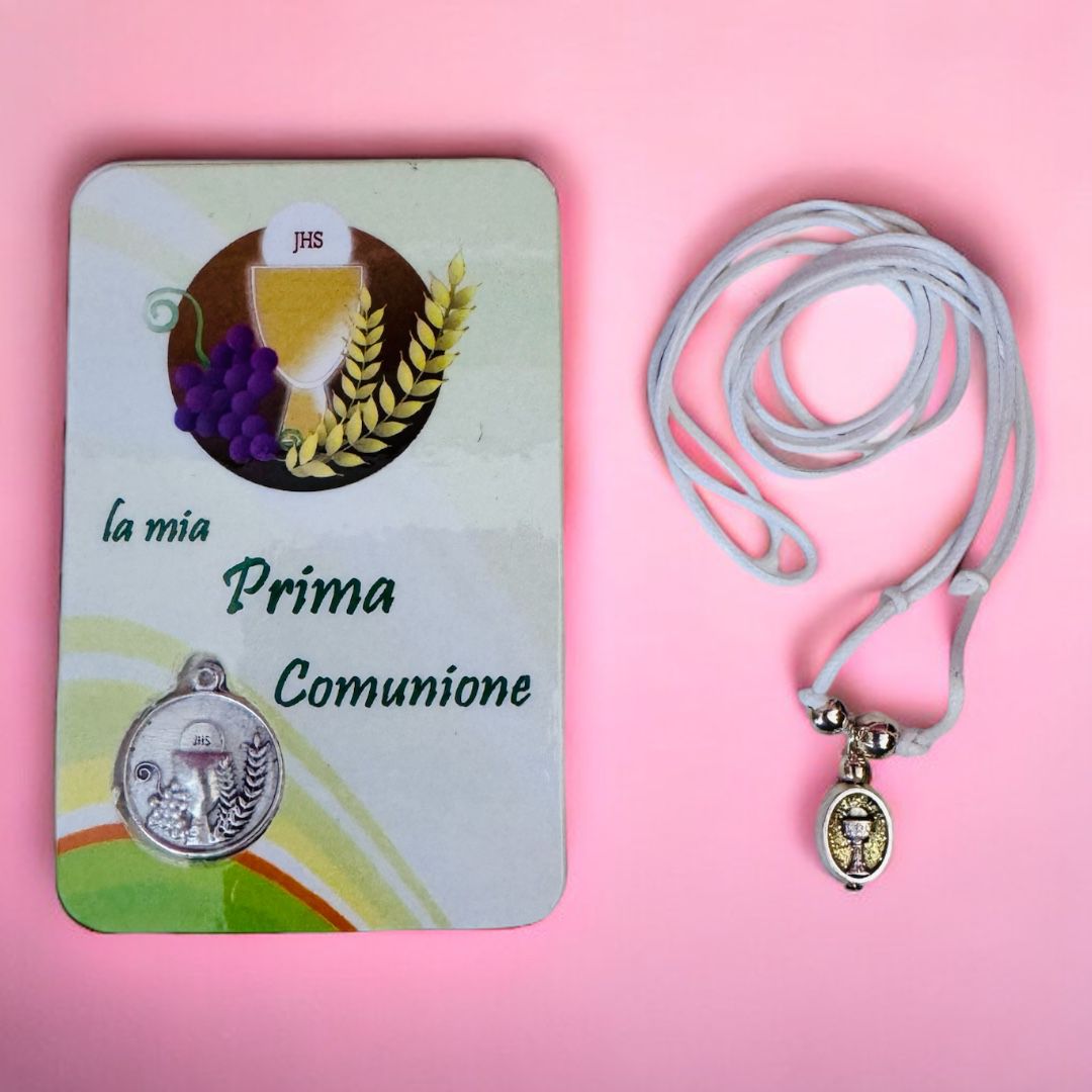 Collana con Cordoncino e Confezione con Cartoncino Plastificato Personalizzabile