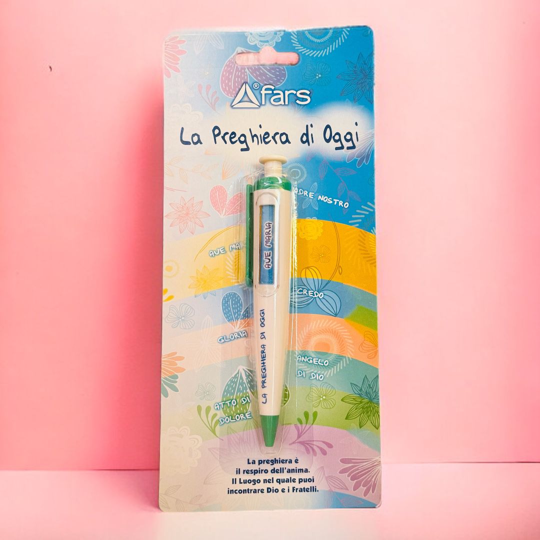 Penna con Preghiera del Giorno Disponibile in Diversi Colori
