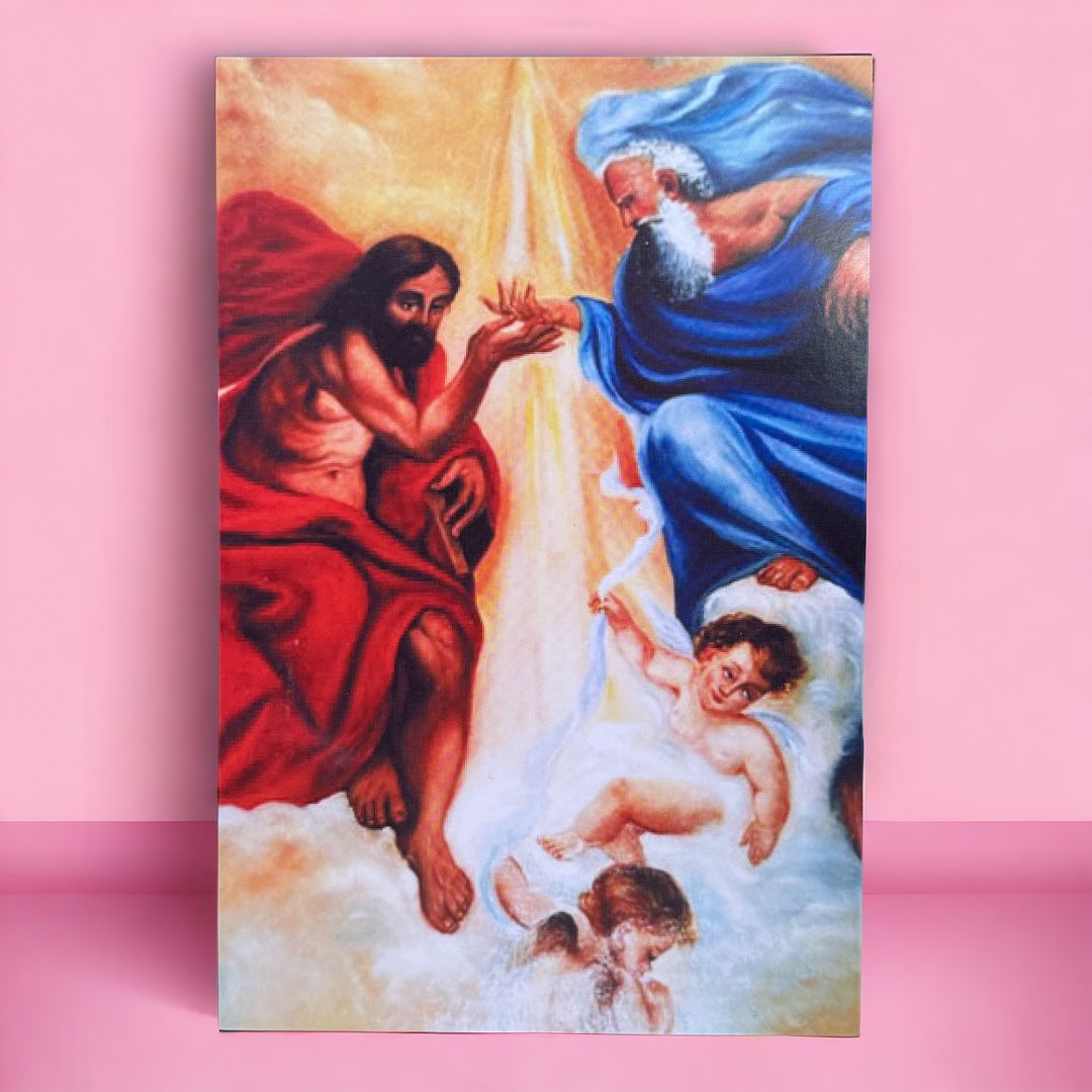 Quadro con Raffigurazione Trinità Misura 12x18 cm