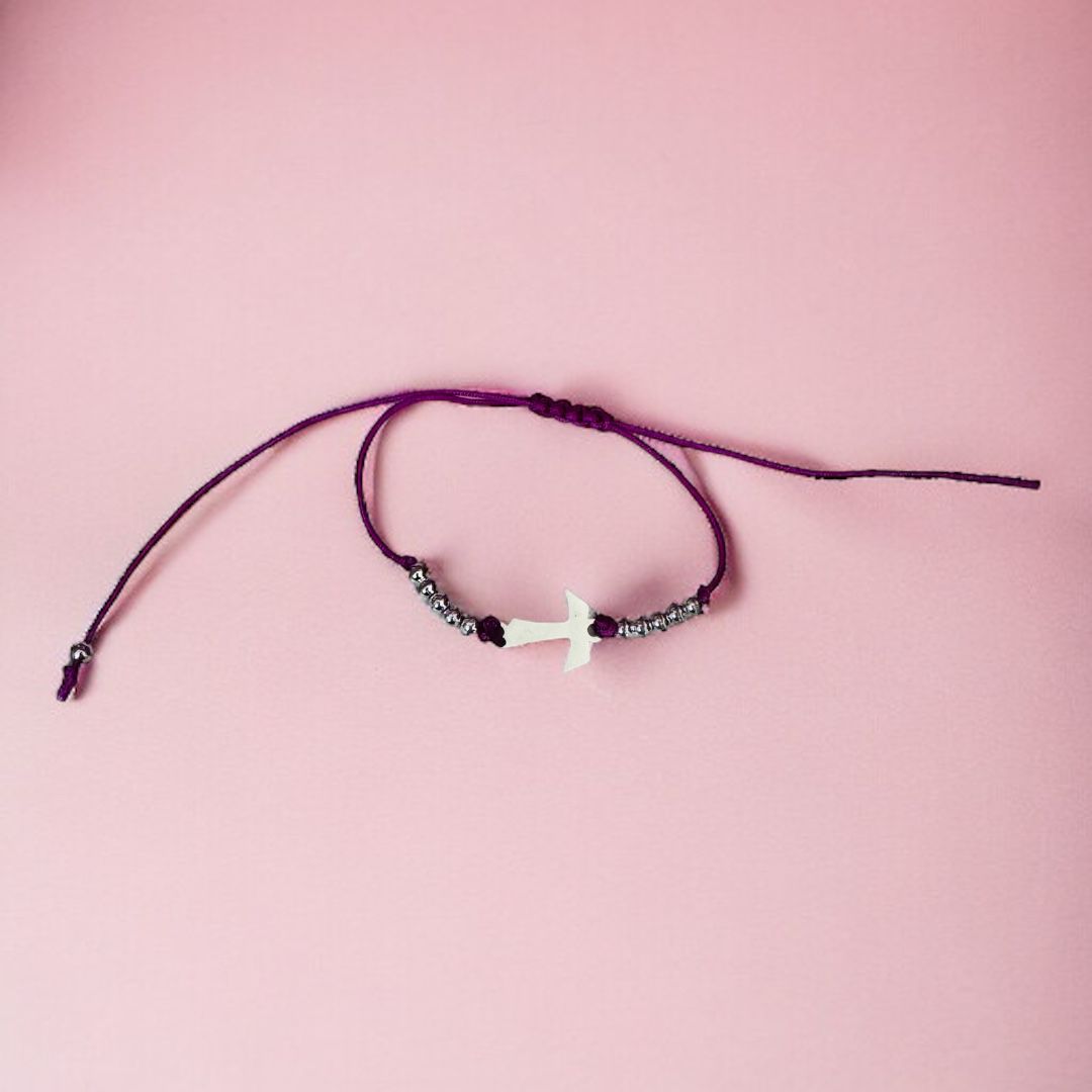 Bracciale Ricordo Regolabile Tau di San Francesco d'Assisi (Colori disponibili)