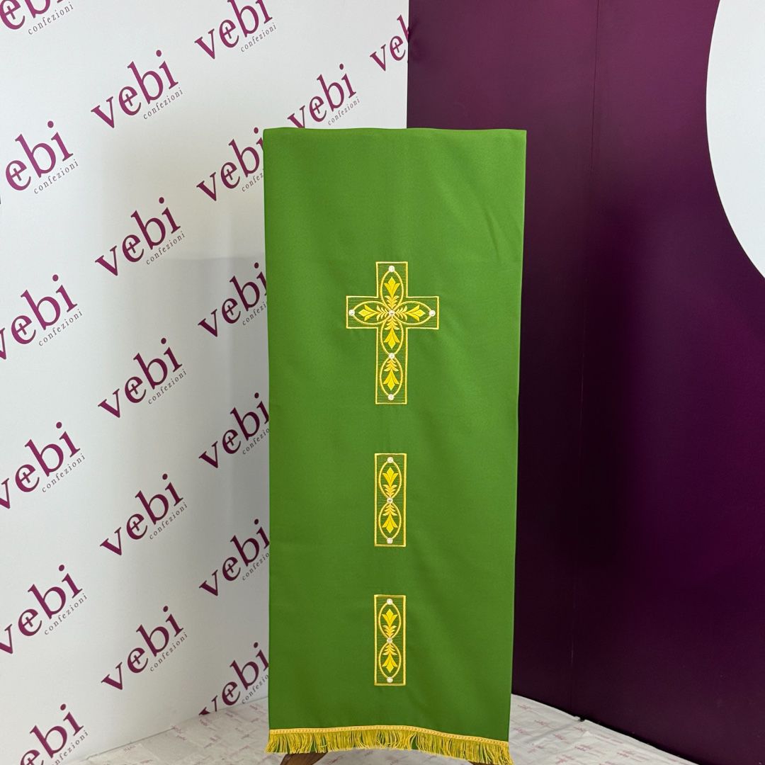 Coprileggio Liturgico con Ricamo Croce (Colori Liturgici DIsponibili)