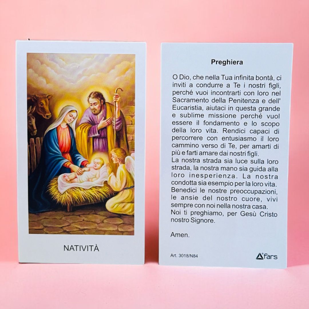 Immagine Natività con Preghiera Confezione 100 Pezzi