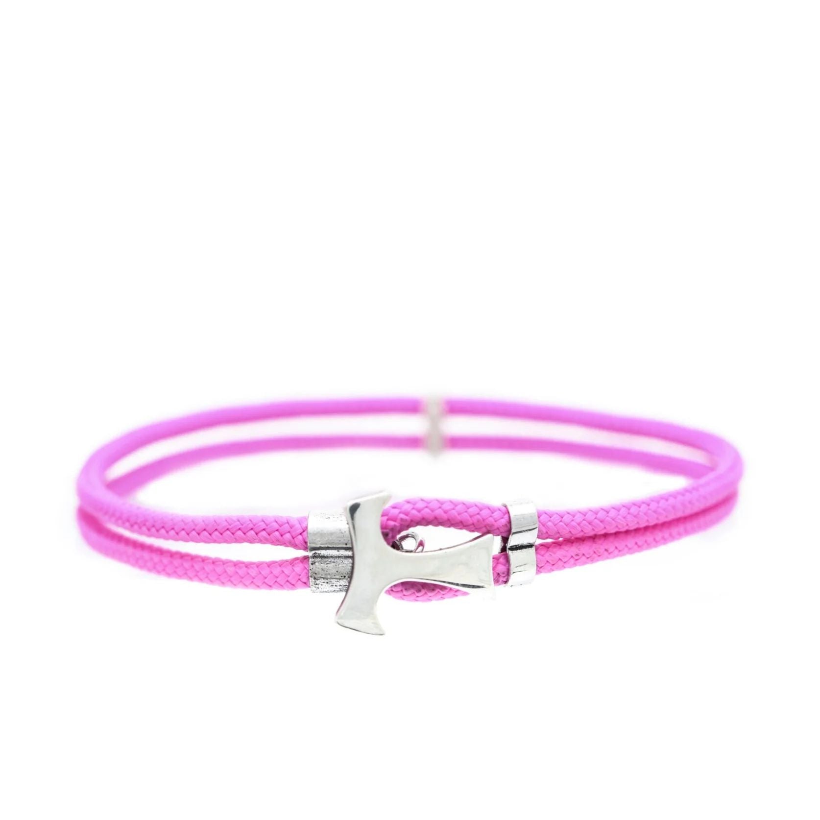 Bracciale in Corda con Tau Argento (Bianco o Rosa)