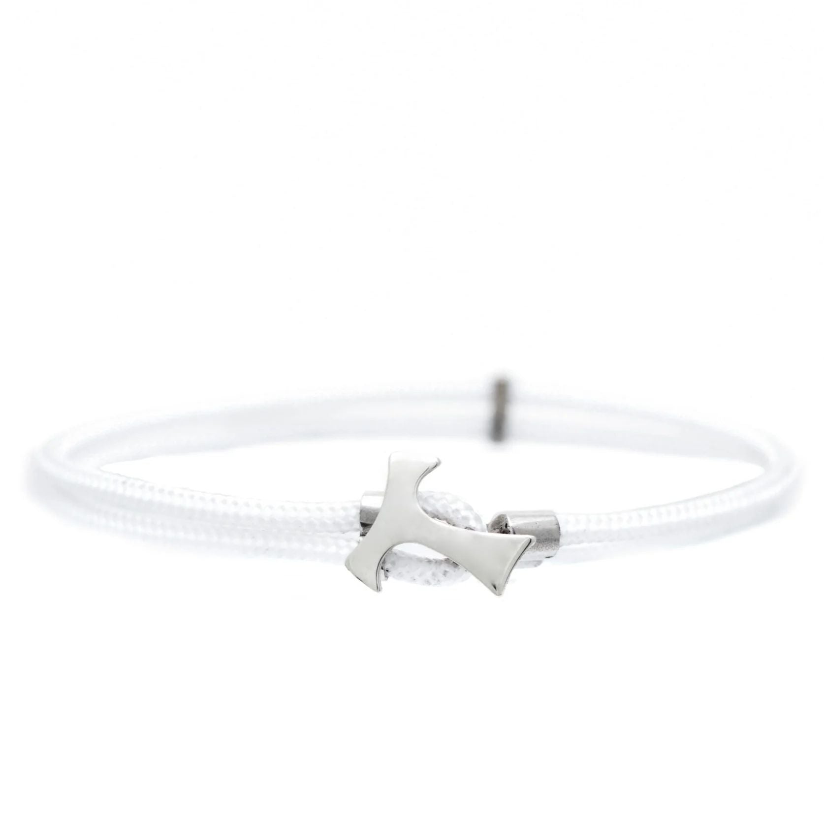 Bracciale in Corda con Tau Argento (Bianco o Rosa)