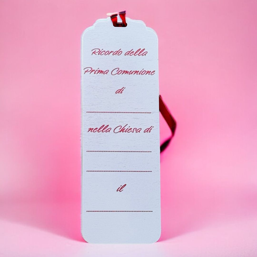 Segnalibro o Chiudi Pacco Prima Comunione in Legno Personalizzabile