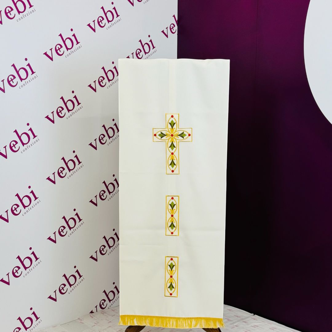 Coprileggio Liturgico con Ricamo Croce (Colori Liturgici DIsponibili)