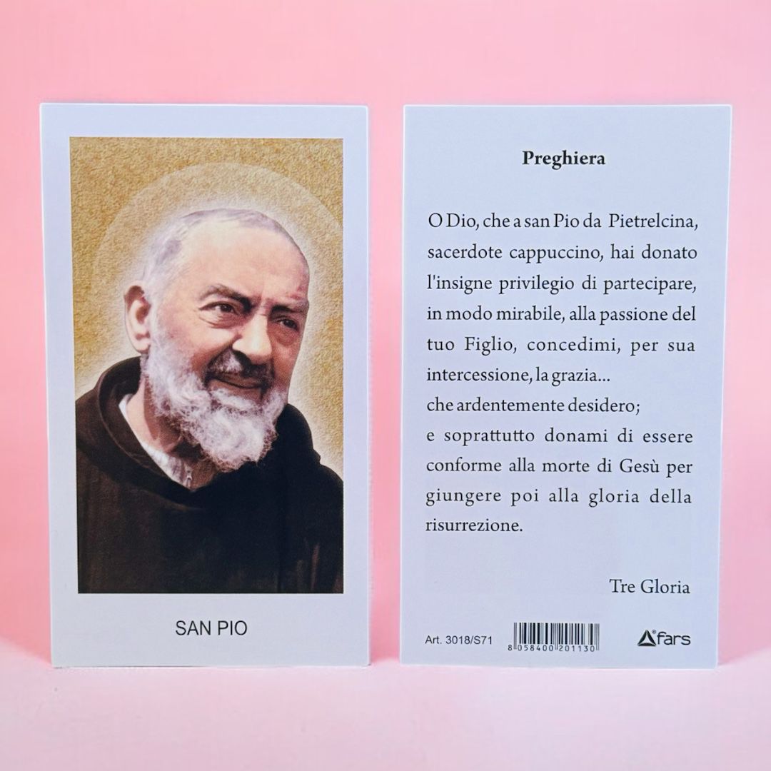 Immagine San Pio con Preghiera Confezione 100 Pezzi