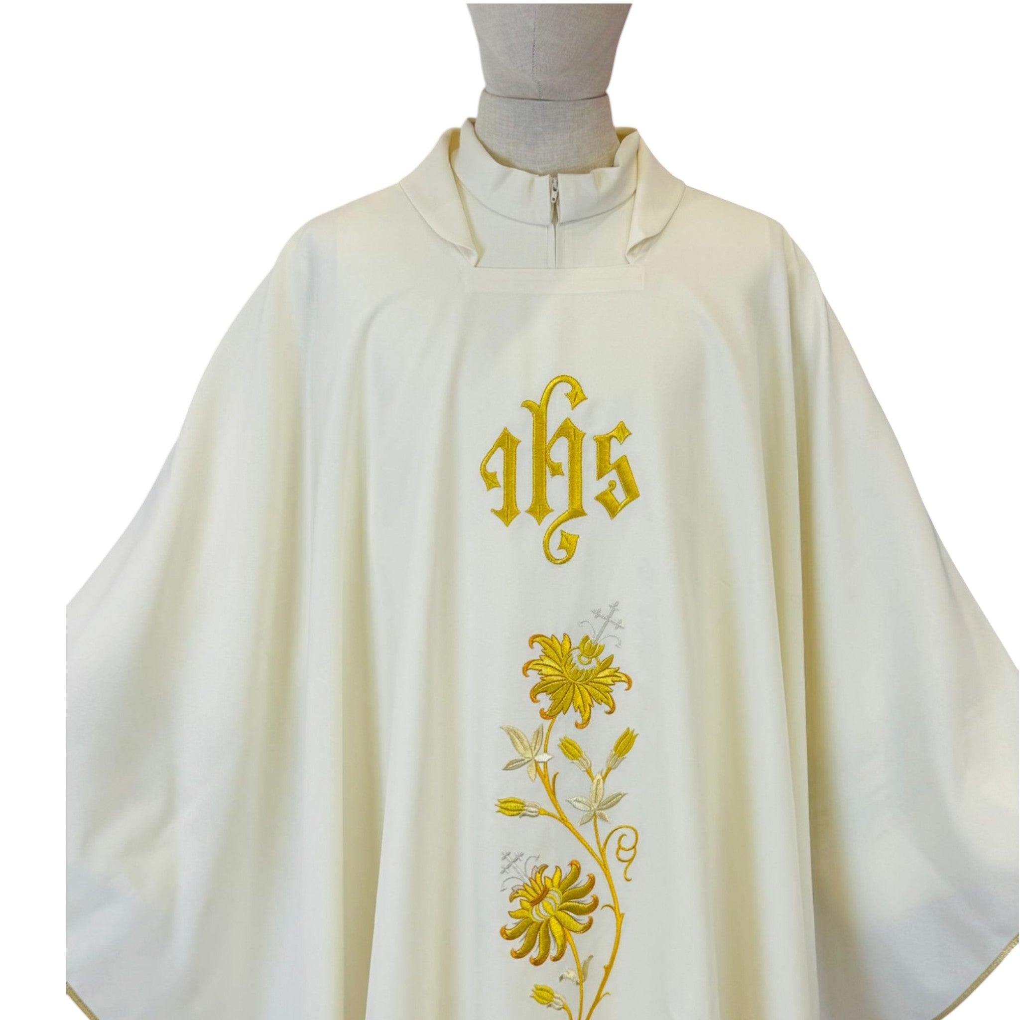 Casula Scerdotale con Ricamo Oro IHS (Colori Liturgici Disponibili)