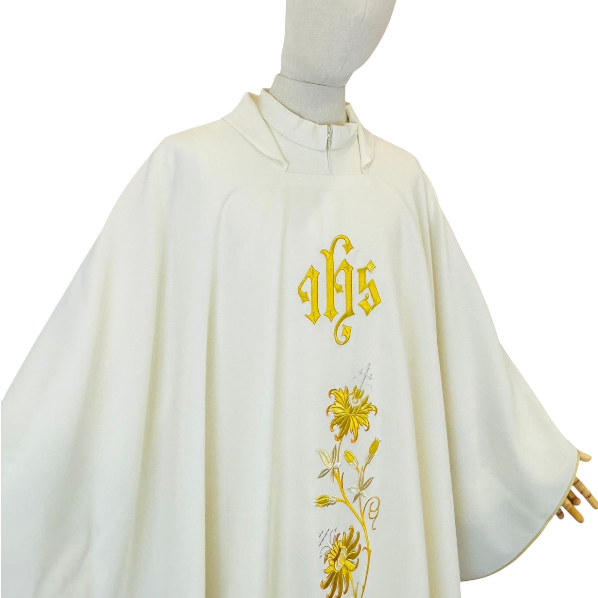 Casula Scerdotale con Ricamo Oro IHS (Colori Liturgici Disponibili)