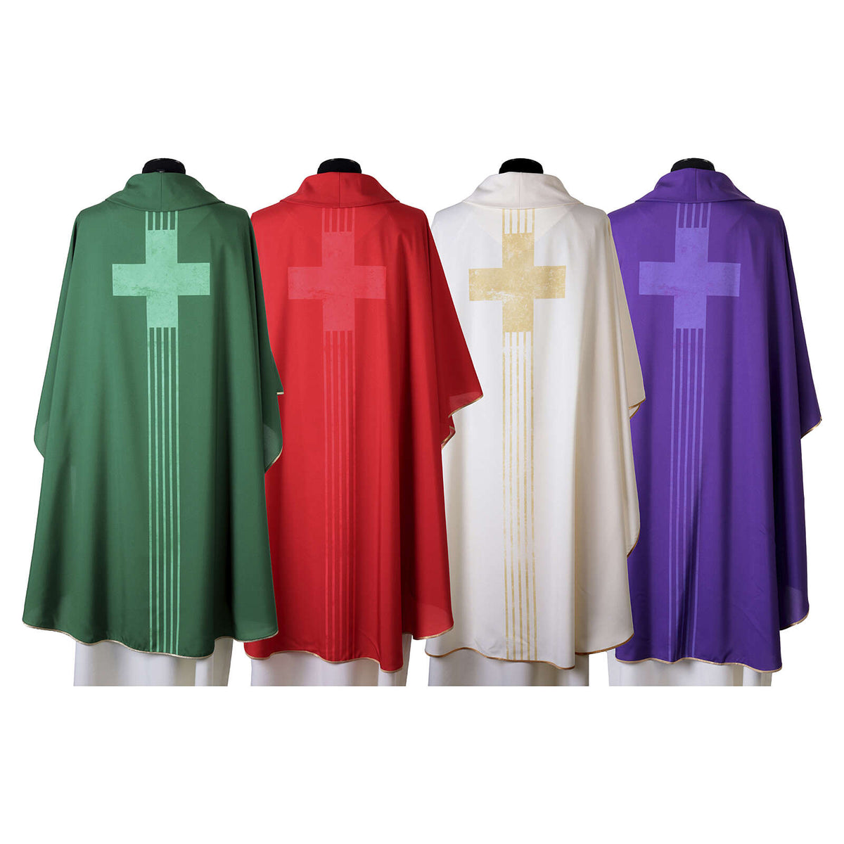 Casula con Croce e Fasce Stilizzate (Disp. Colori Liturgici)