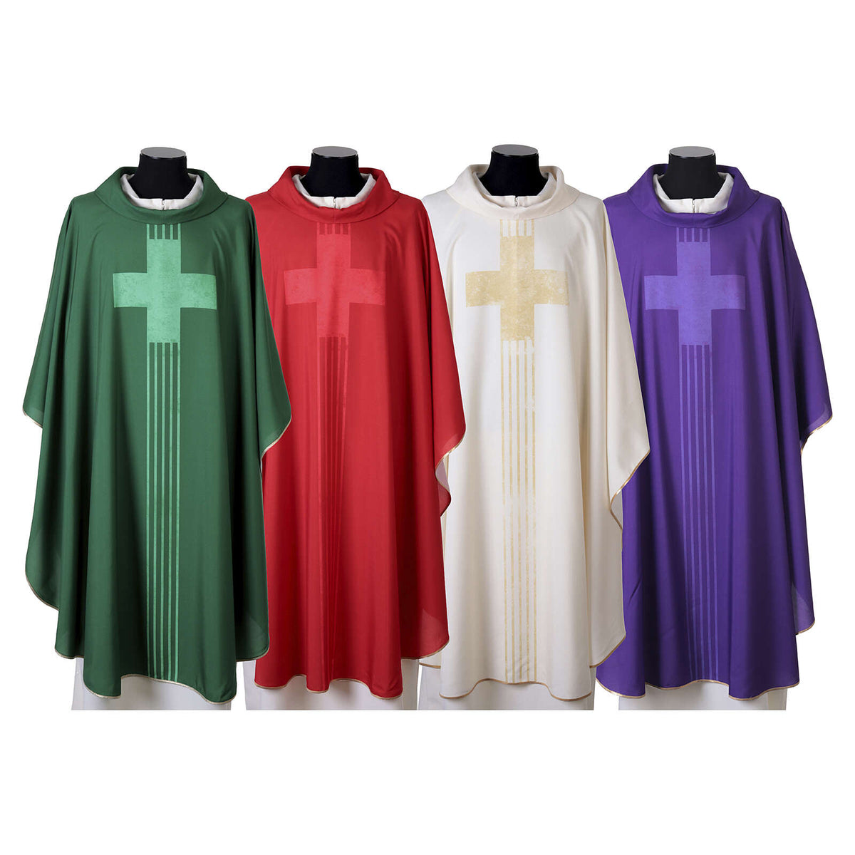 Casula con Croce e Fasce Stilizzate (Disp. Colori Liturgici)