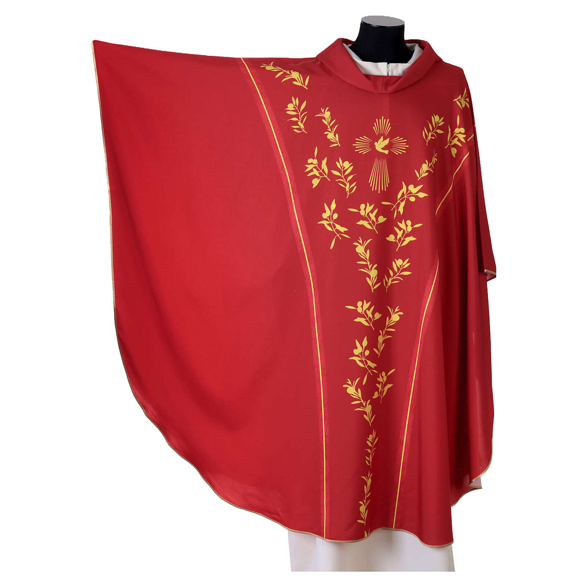 Casula Colomba Spirito Santo e Decori Floreali (Disp. Colori Liturgici)
