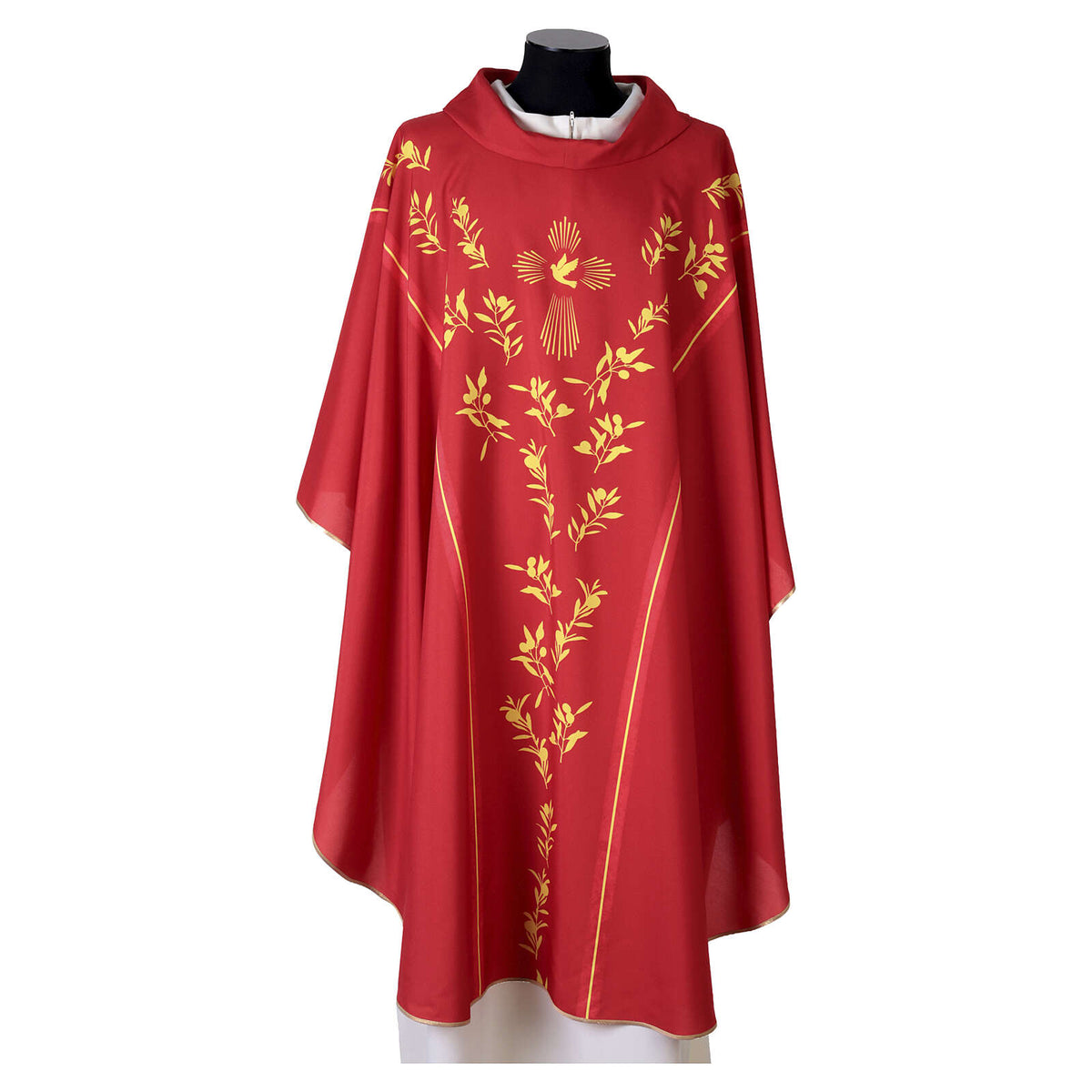 Casula Colomba Spirito Santo e Decori Floreali (Disp. Colori Liturgici)