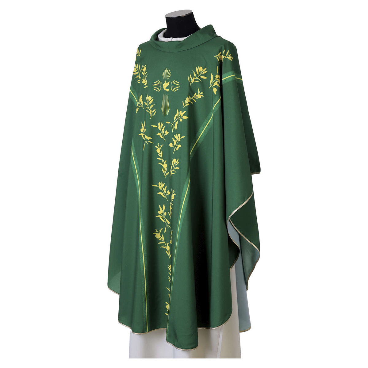Casula Colomba Spirito Santo e Decori Floreali (Disp. Colori Liturgici)