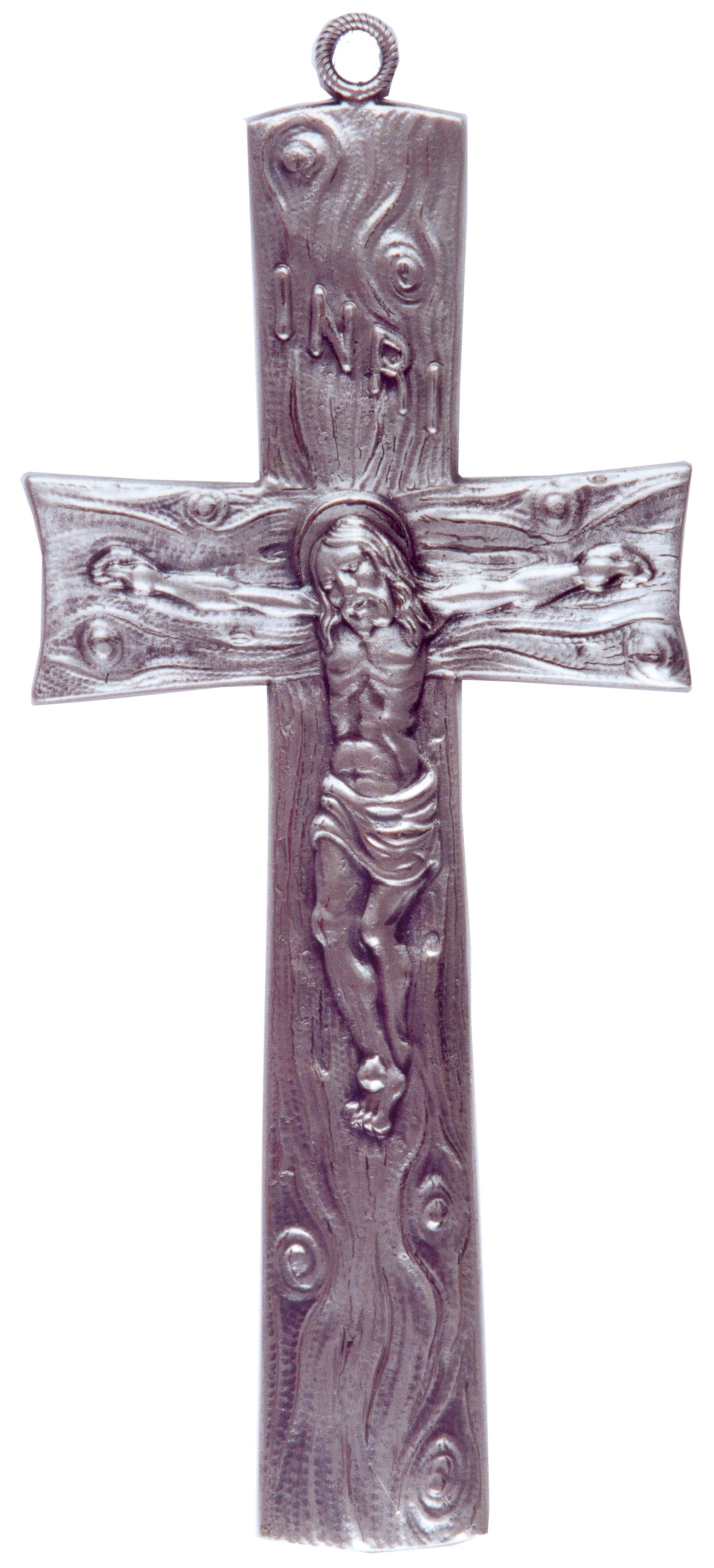 Crocifisso da muro in fusione di Bronzo 22,5x10,5 cm