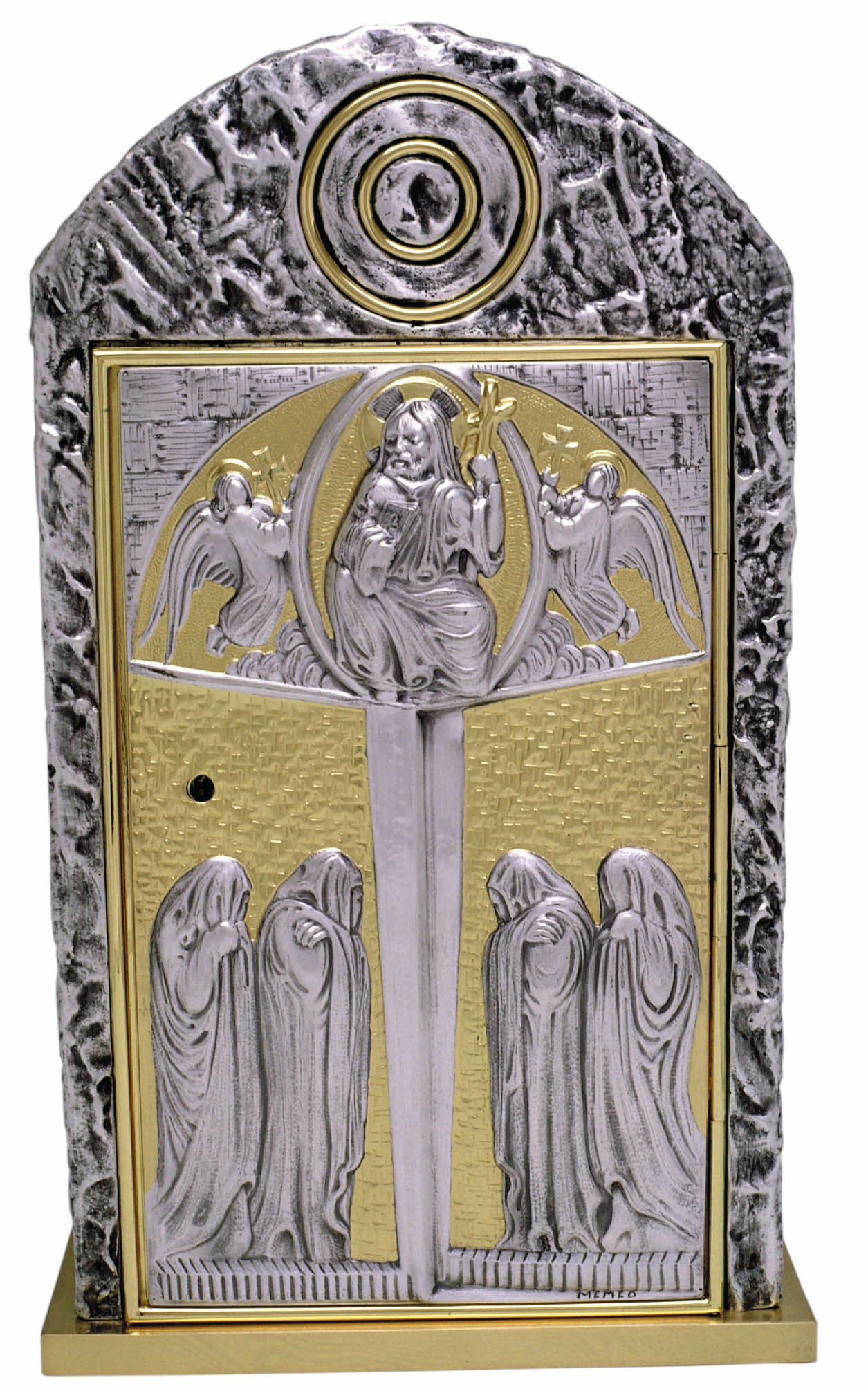Tabernacolo da mensa in Bronzo Apostoli e Angeli in Preghiera