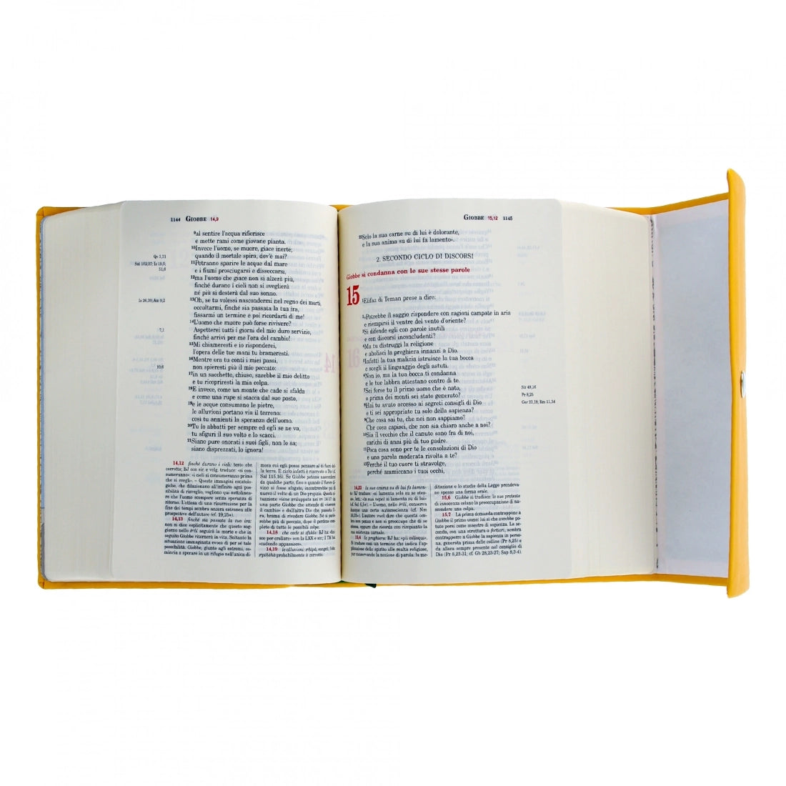 Bibbia di Gerusalemme. Versione media gialla con bottone di chiusura