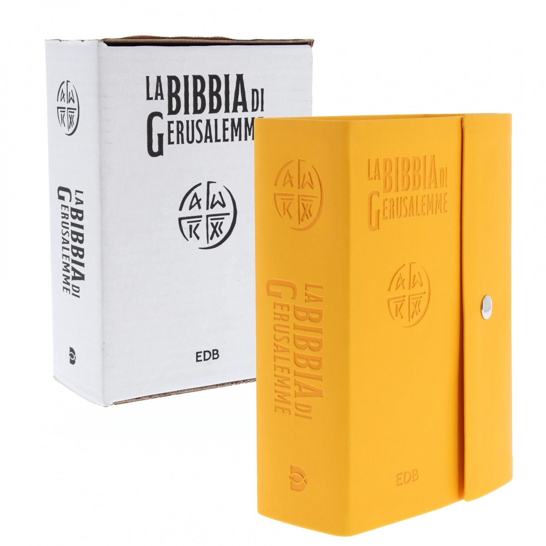 Bibbia di Gerusalemme. Versione media gialla con bottone di chiusura