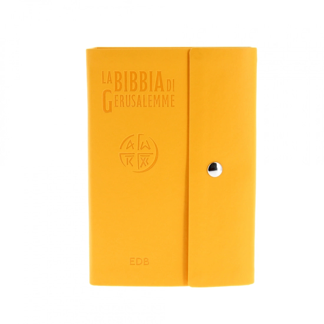 Bibbia di Gerusalemme. Versione media gialla con bottone di chiusura