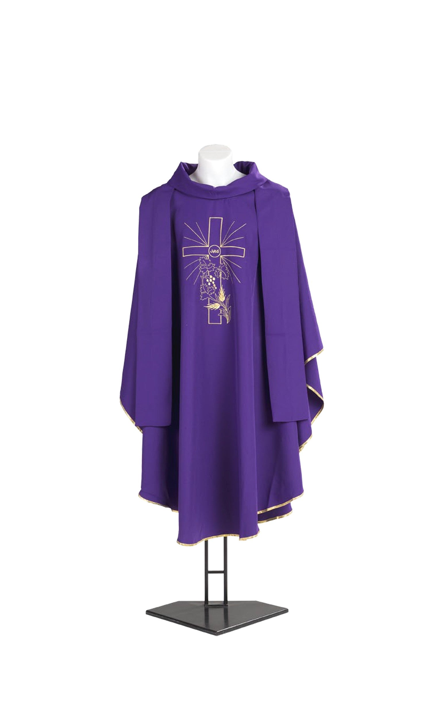 Casula con Croce Oro (Colori Liturgici Disponibili)