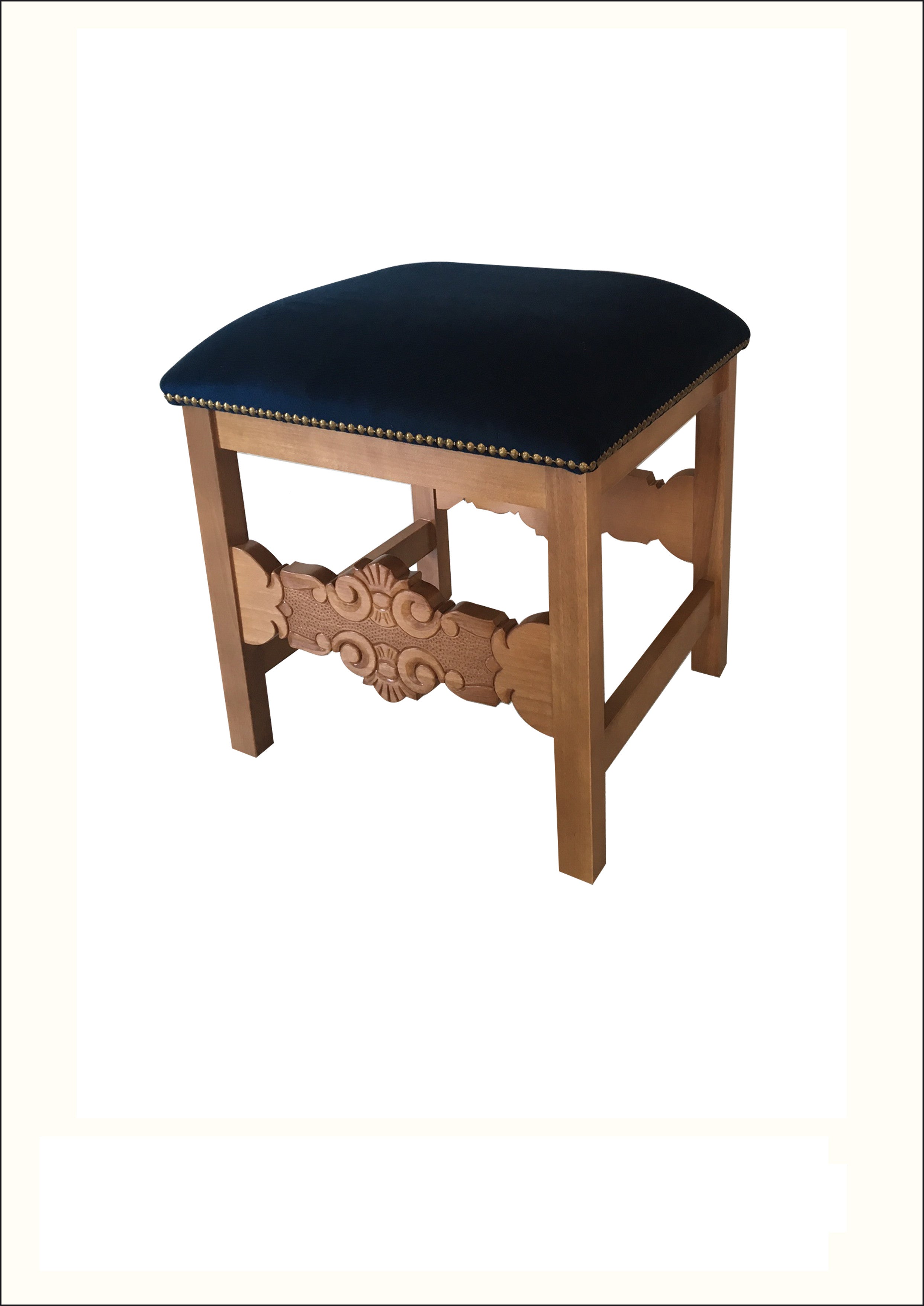 Sgabello stile fratina blu