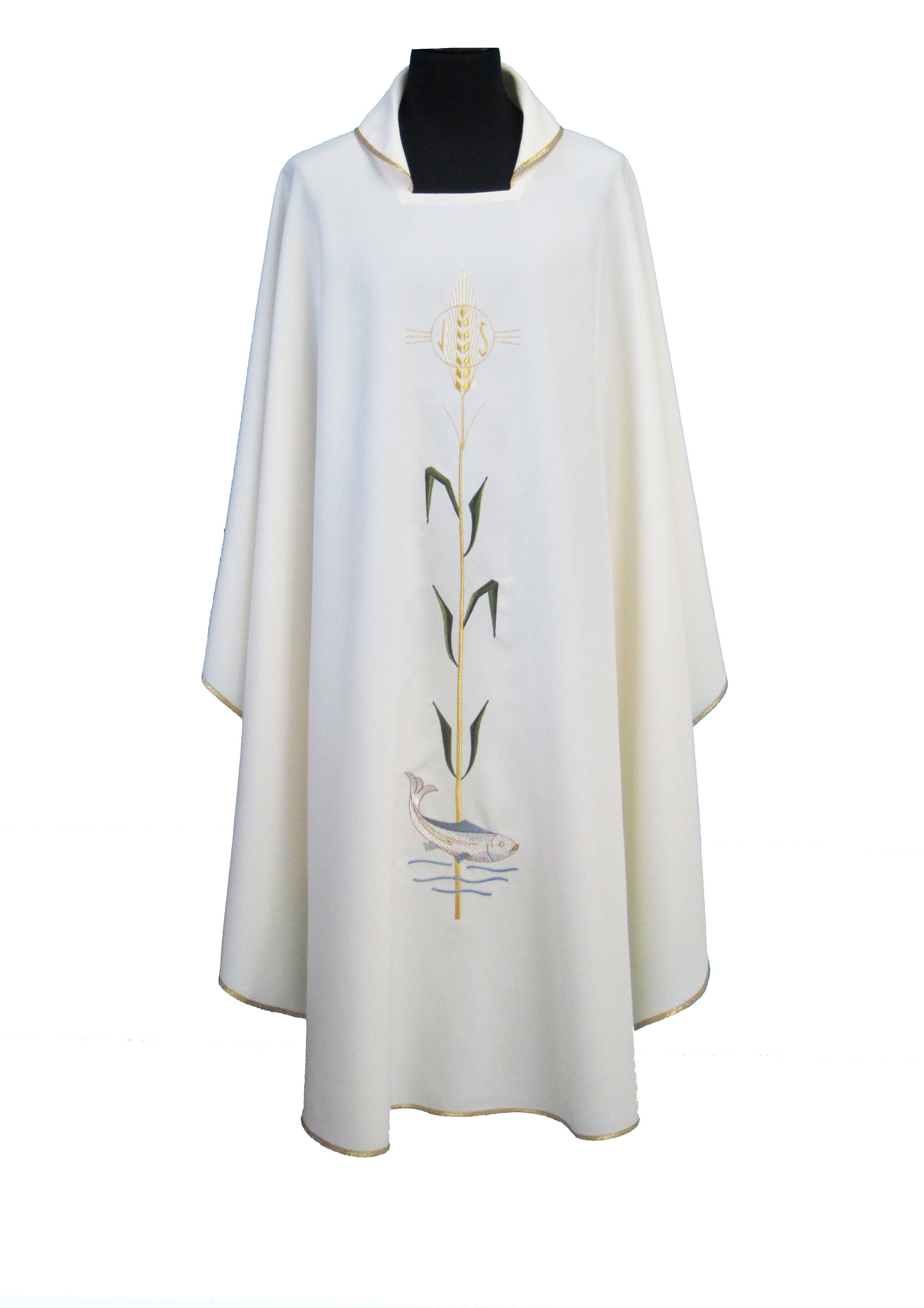 Casula Liturgica Ricamo (Colori Liturgici, Rosa, Celeste,Morello e Nero Disponibili)